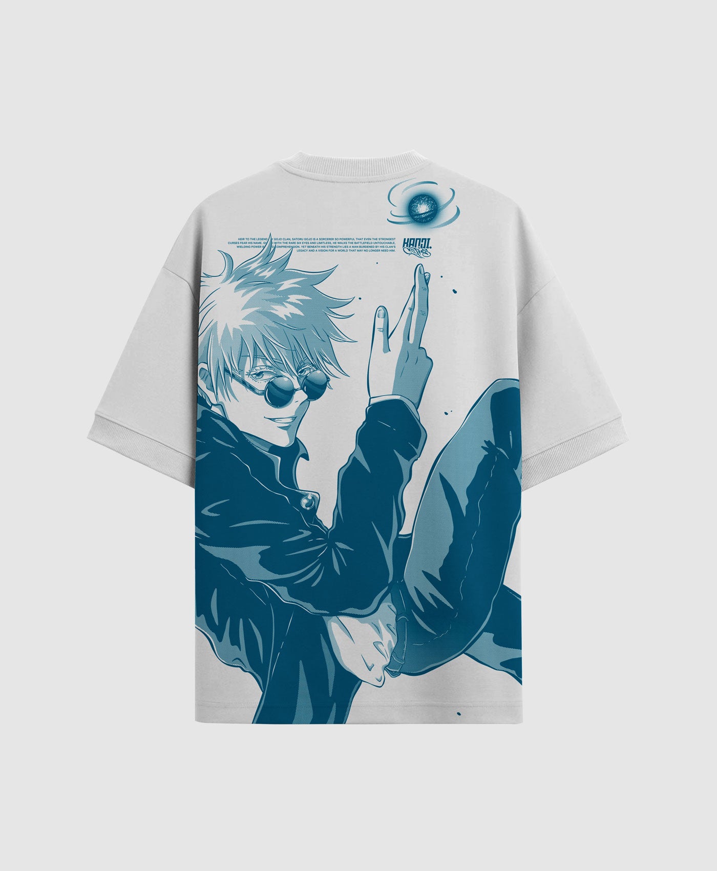 Polera Oversize Anime Jujutsu Kaisen Gojo #color_blanco
