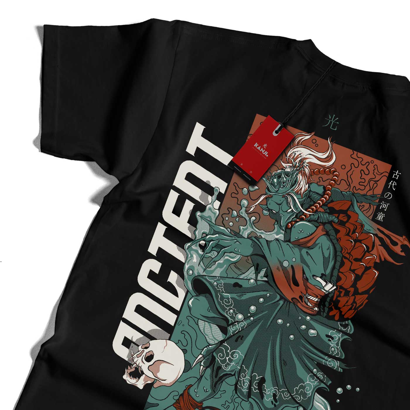 Polera yokais japoneses con diseño Akumu Kappa