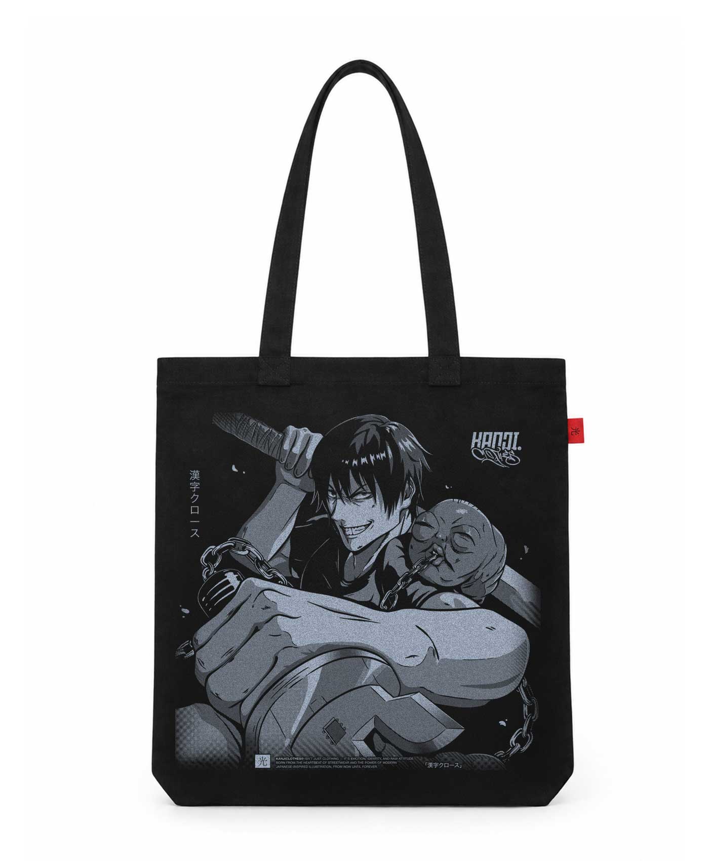 Bolso Tote Bag Anime Toji Jujutsu Kaisen #color_negro