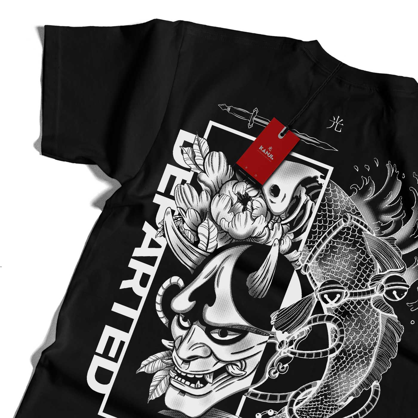 Polera de Mitología Japonesa con diseño de Borei Koi