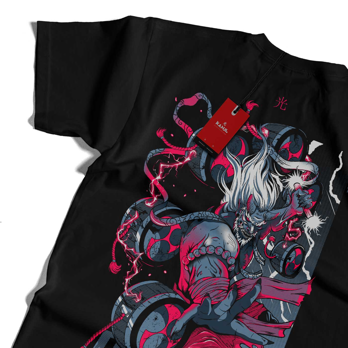 Polera yokais japoneses con diseño Daraku Denki