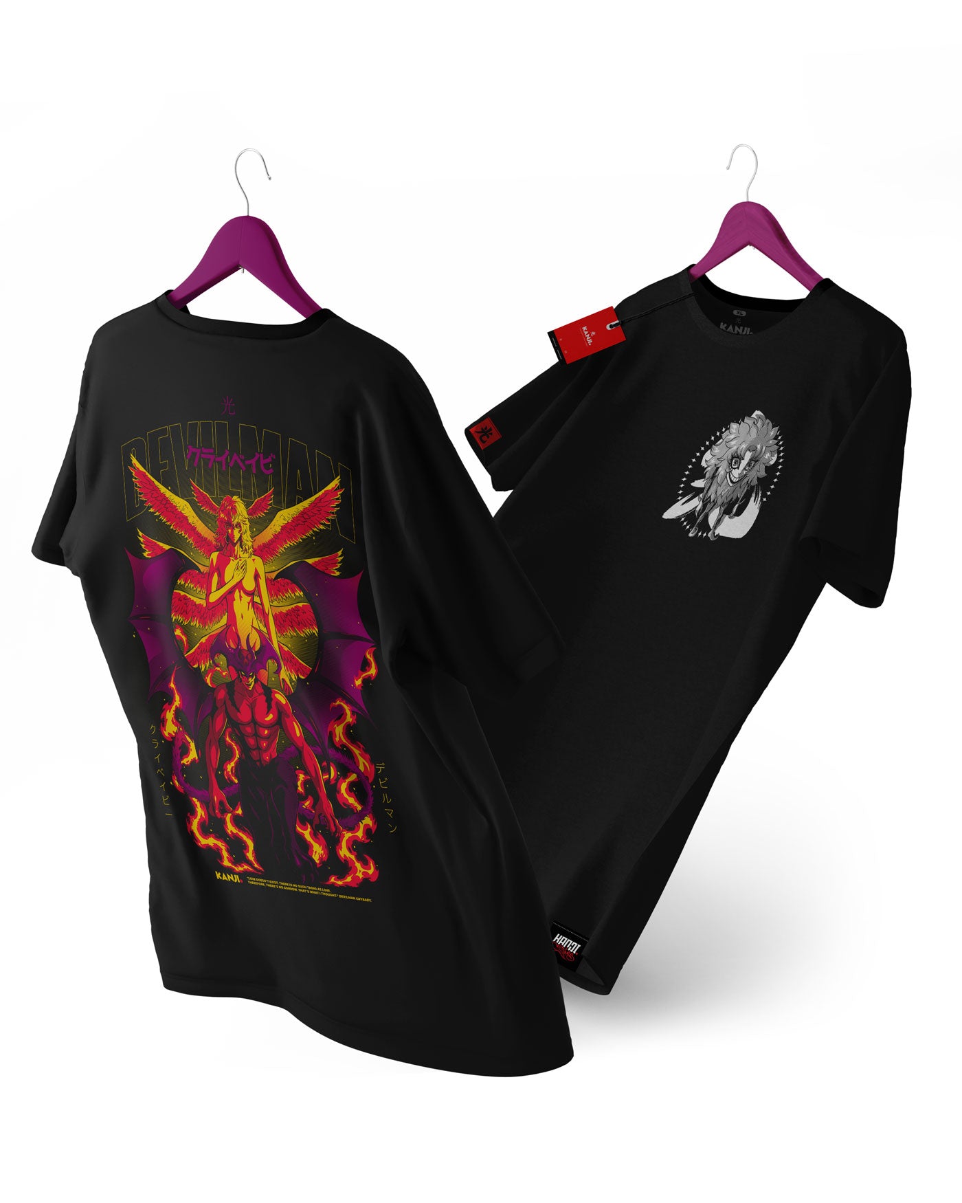 Polera mitología japonesa con diseño Devilman Crybaby