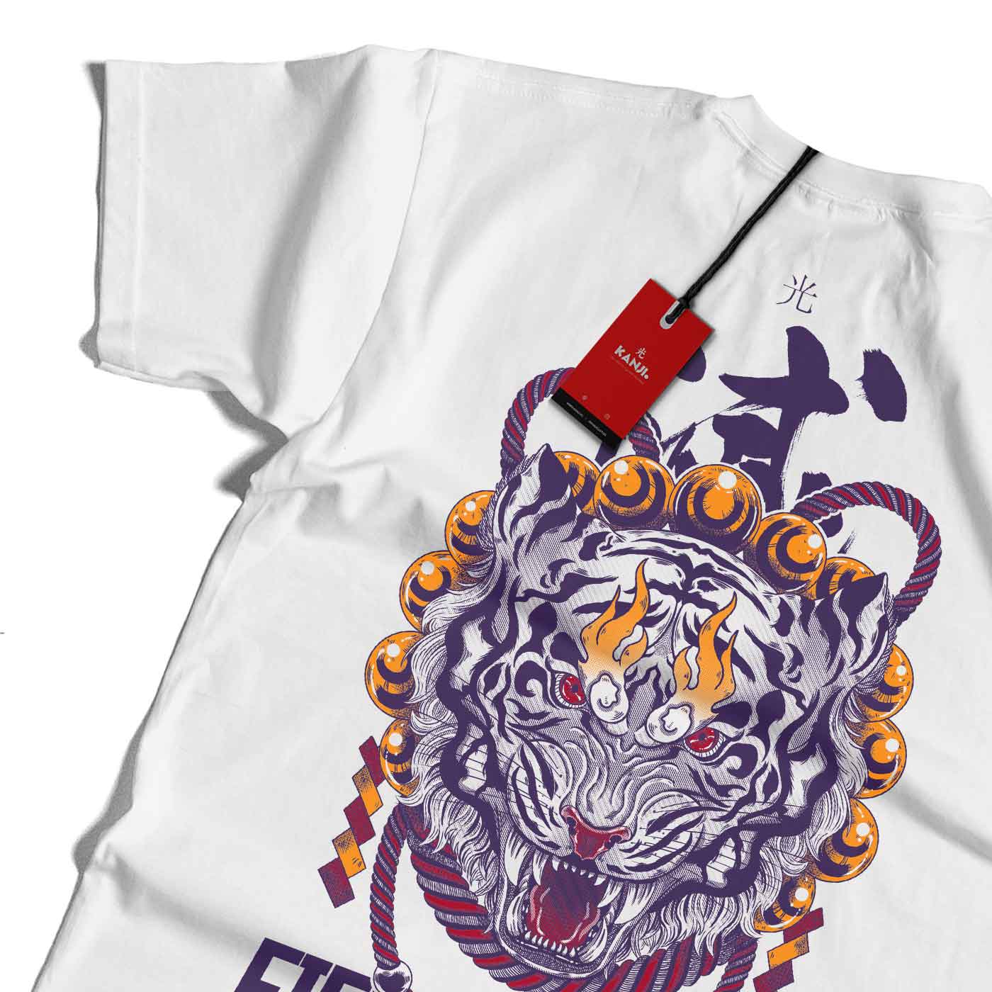 Polera mitología japonesa con diseño Eien no Tora