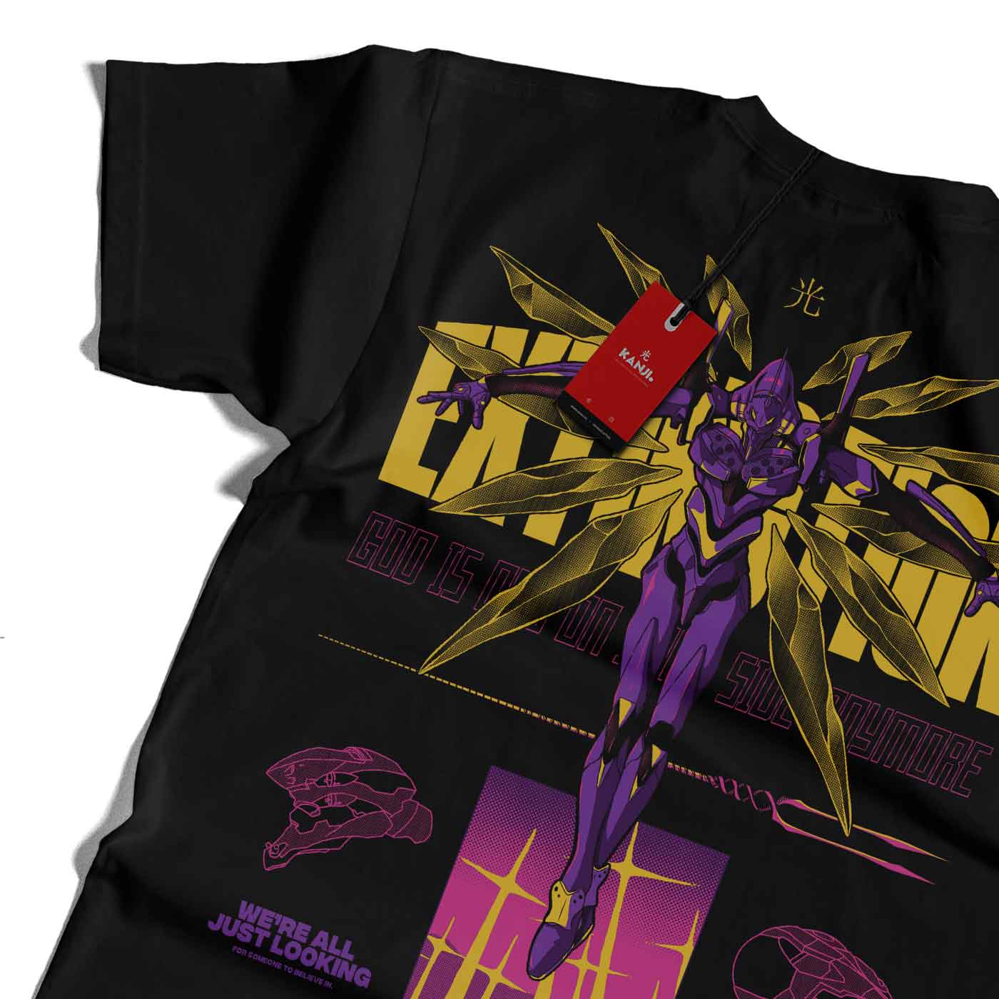Polera anime con diseño Evangelion 2 #color_negro