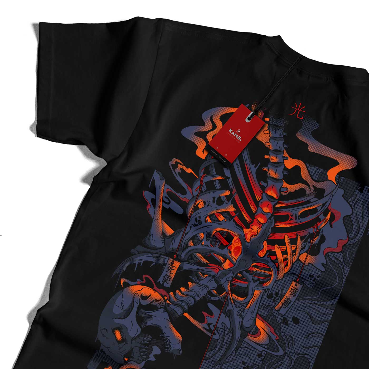 Polera yokais japoneses con diseño Gashadokuro