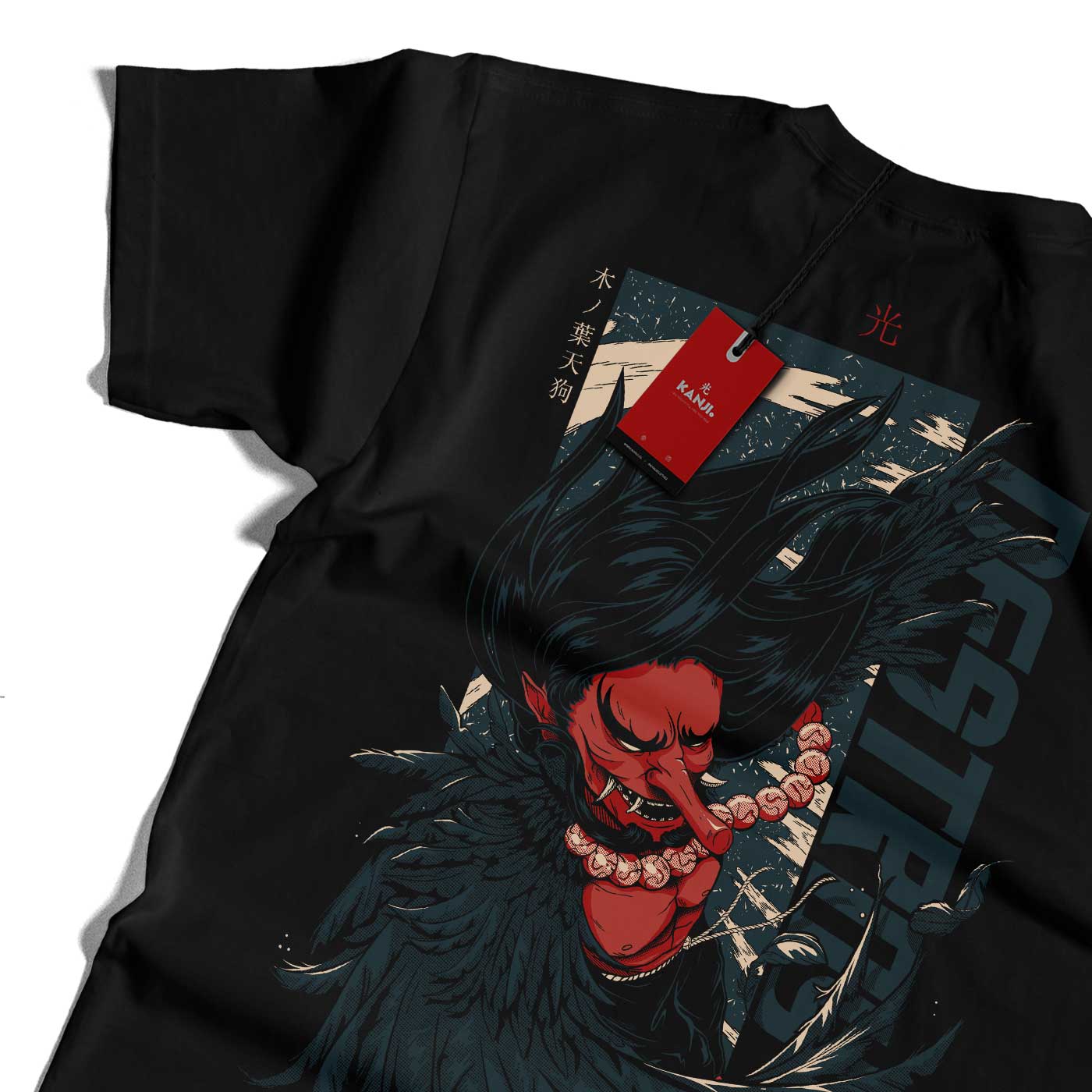 Polera yokais japoneses con diseño Konoha Tengu