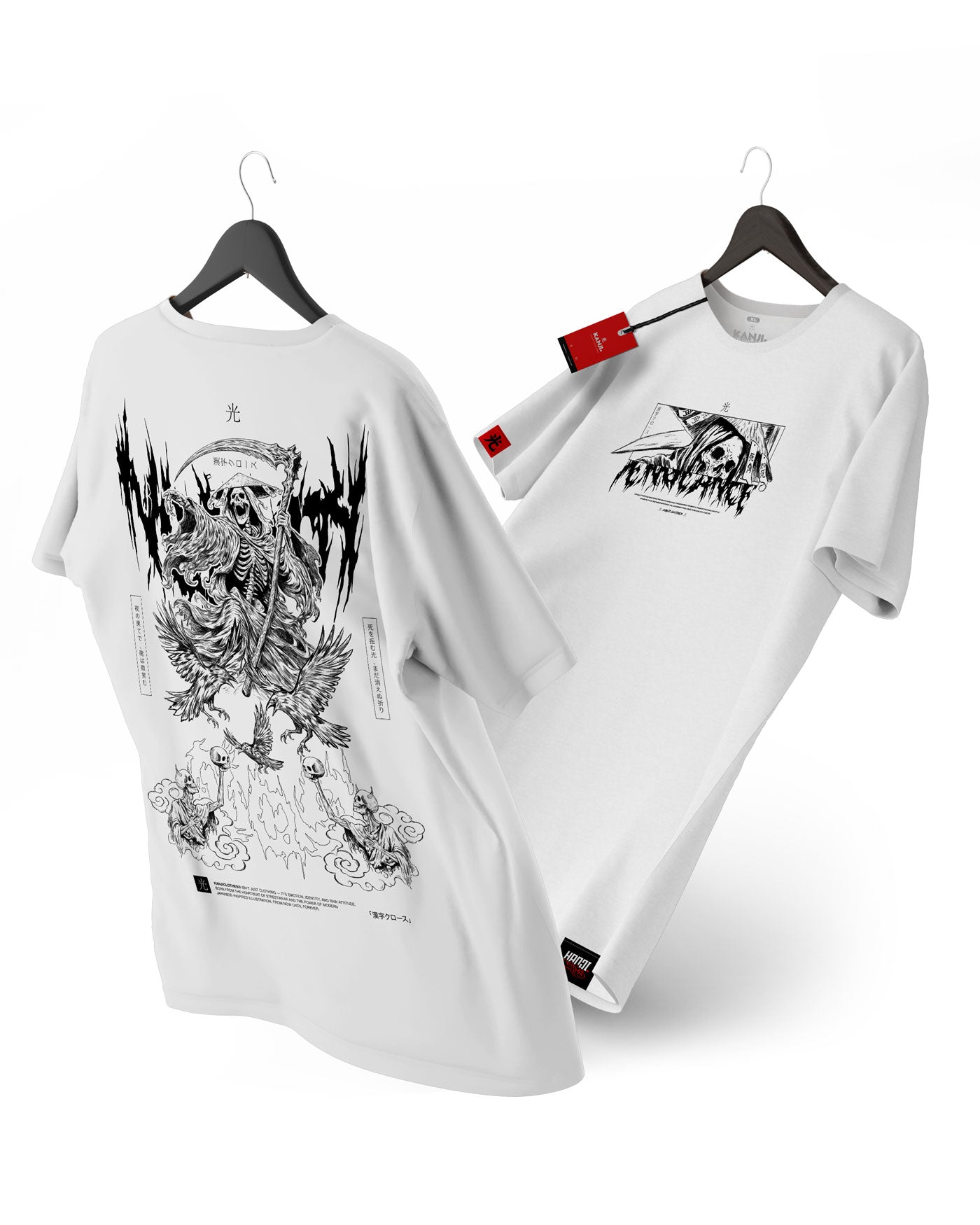 Polera Japonesa Muerte Calavera