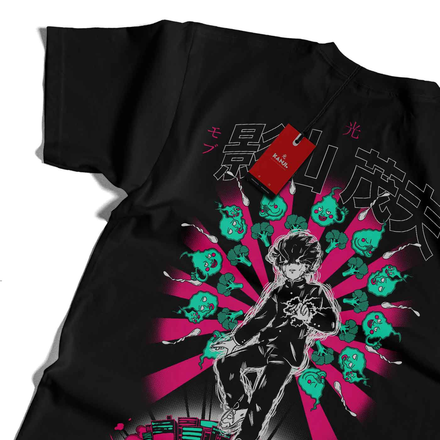 Polera de anime con diseño de Mob Psycho