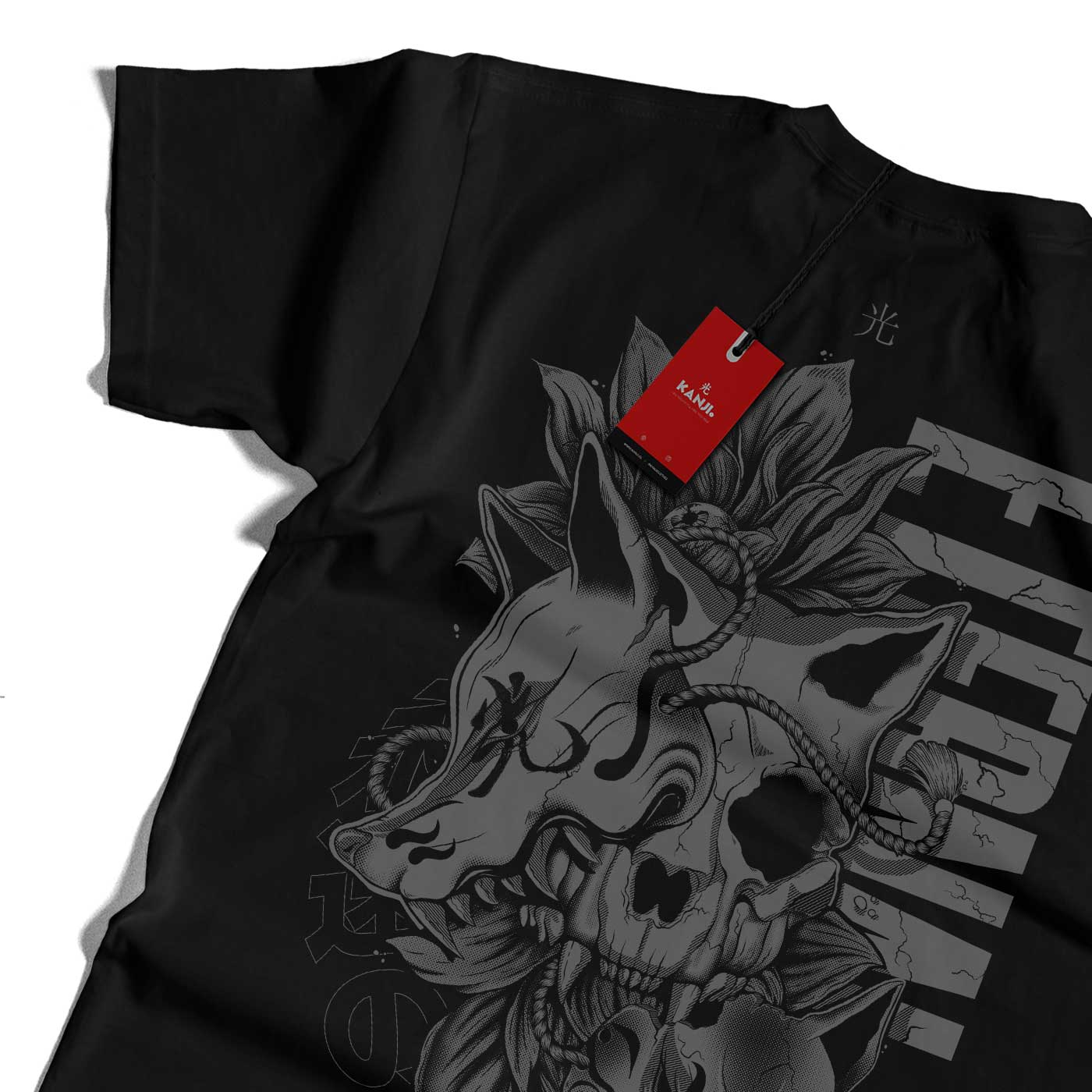 Polera mitología japonesa con diseño Noroi no Tenko