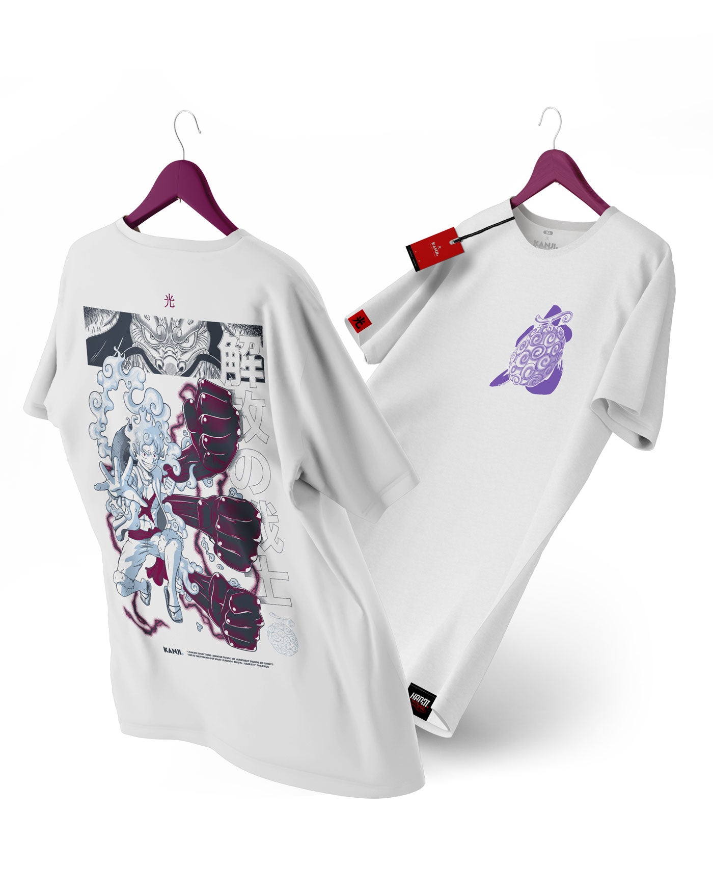 Polera anime con diseño One Piece 2 #color_blanco