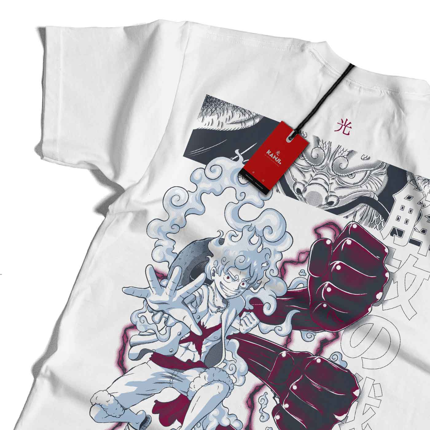 Polera anime con diseño One Piece 2 #color_blanco
