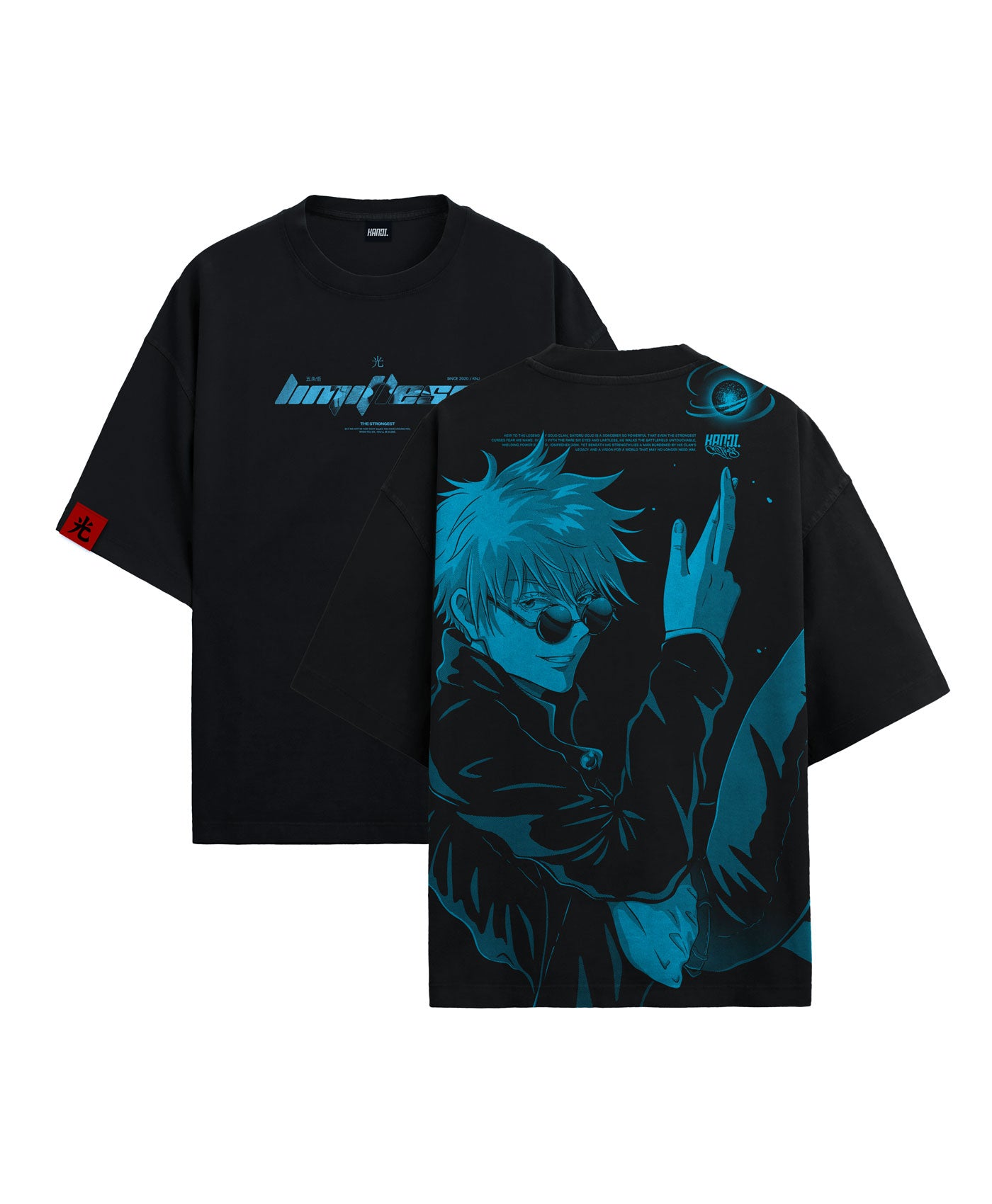 Polera Oversize Anime Jujutsu Kaisen Gojo #color_negro