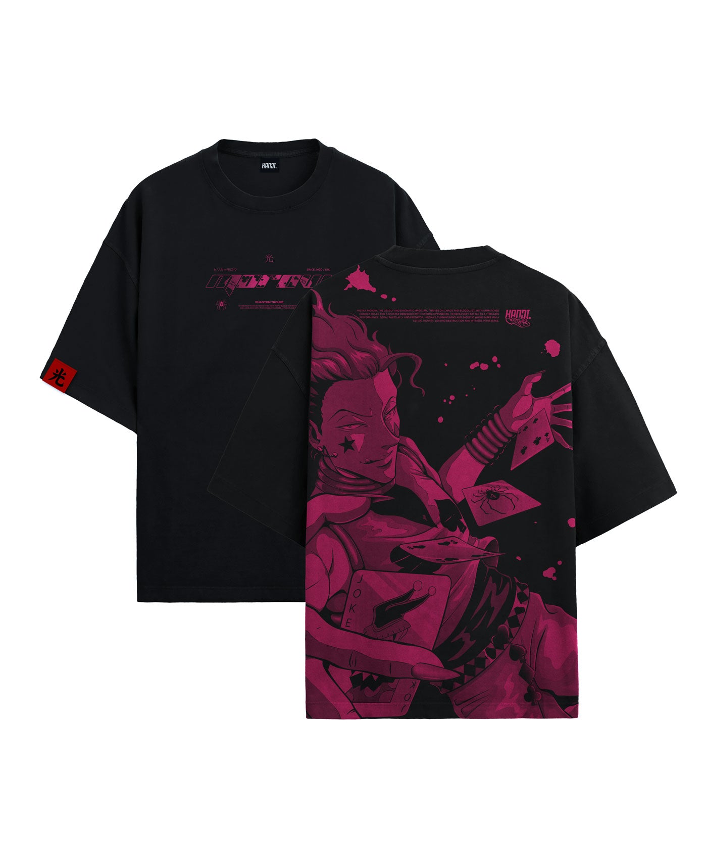 Polera Oversize Anime Hunter x Hunter Hisoka #color_negro