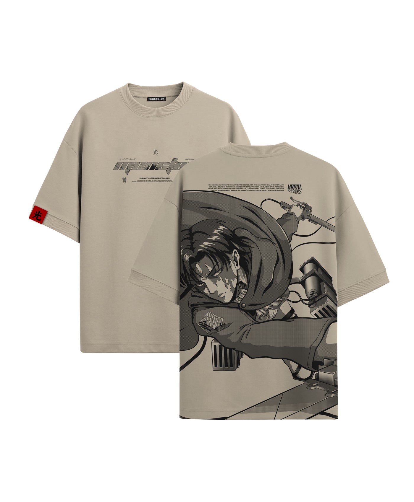 Polera Oversize Anime Shingeki no Kyojin Levi Ackerman