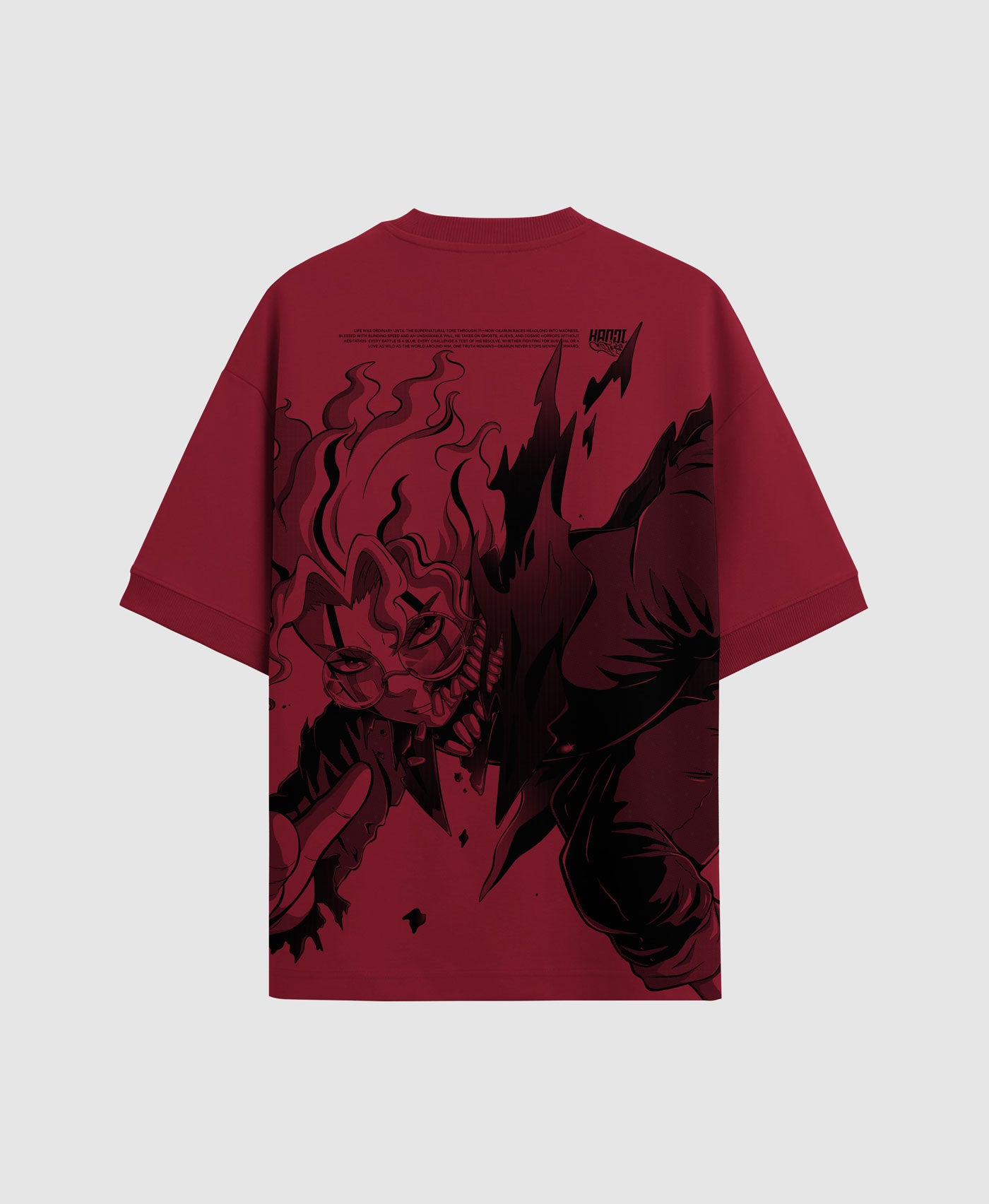 Polera Oversize Anime Dan Da Dan Okarun #color_spectral-red