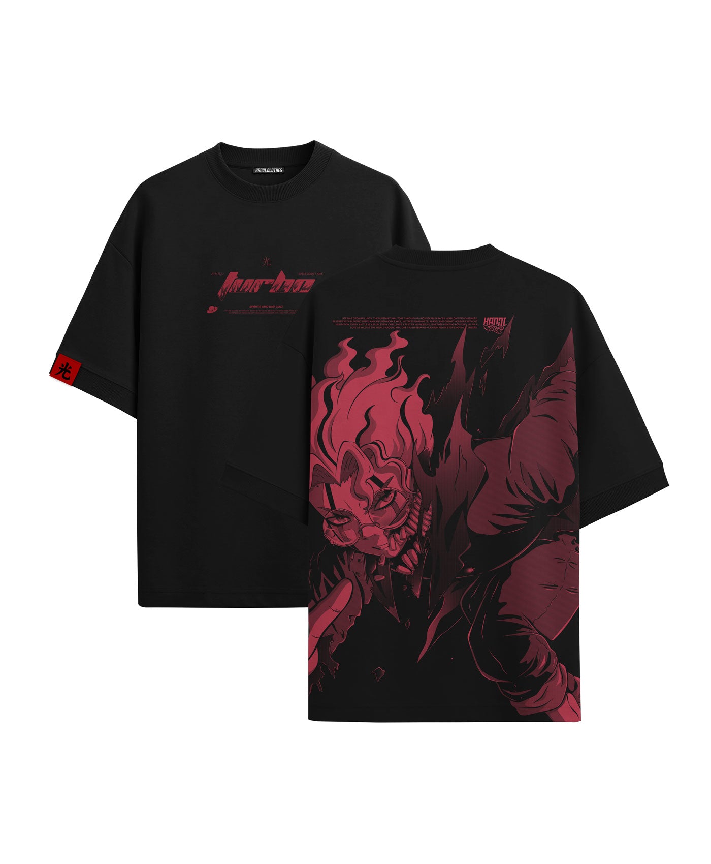 Polera Oversize Anime Dan Da Dan Okarun #color_negro