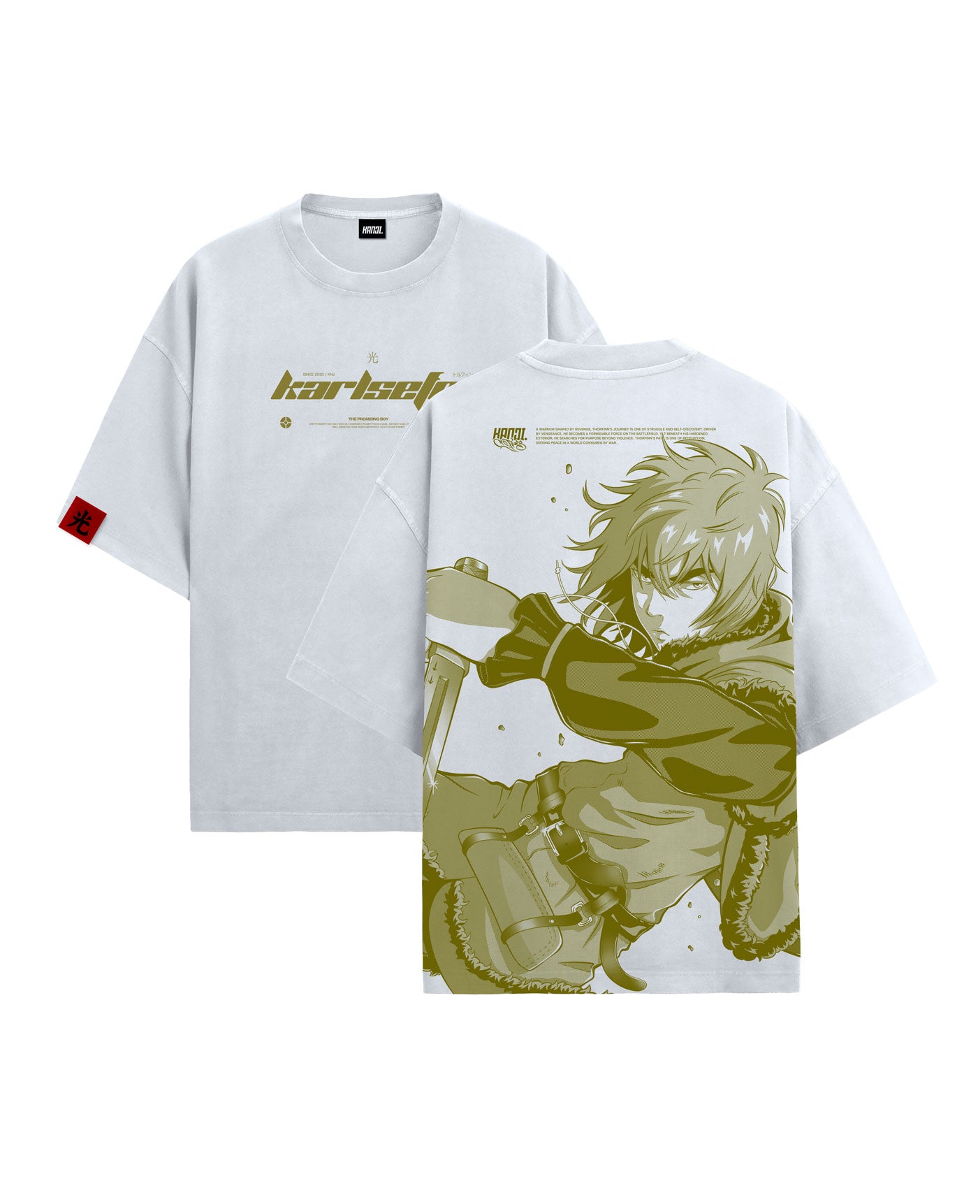 Polera Oversize Anime Vinland Saga Thorfinn #color_blancO