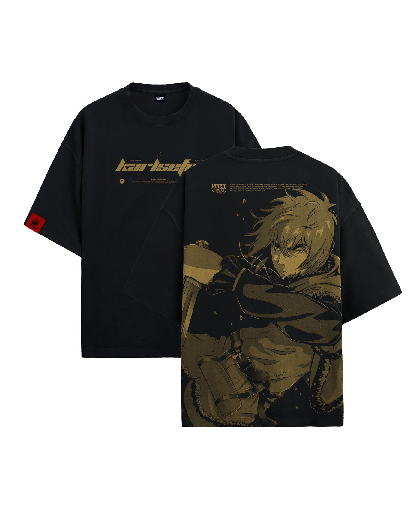 Polera Oversize Anime Vinland Saga Thorfinn #color_negro