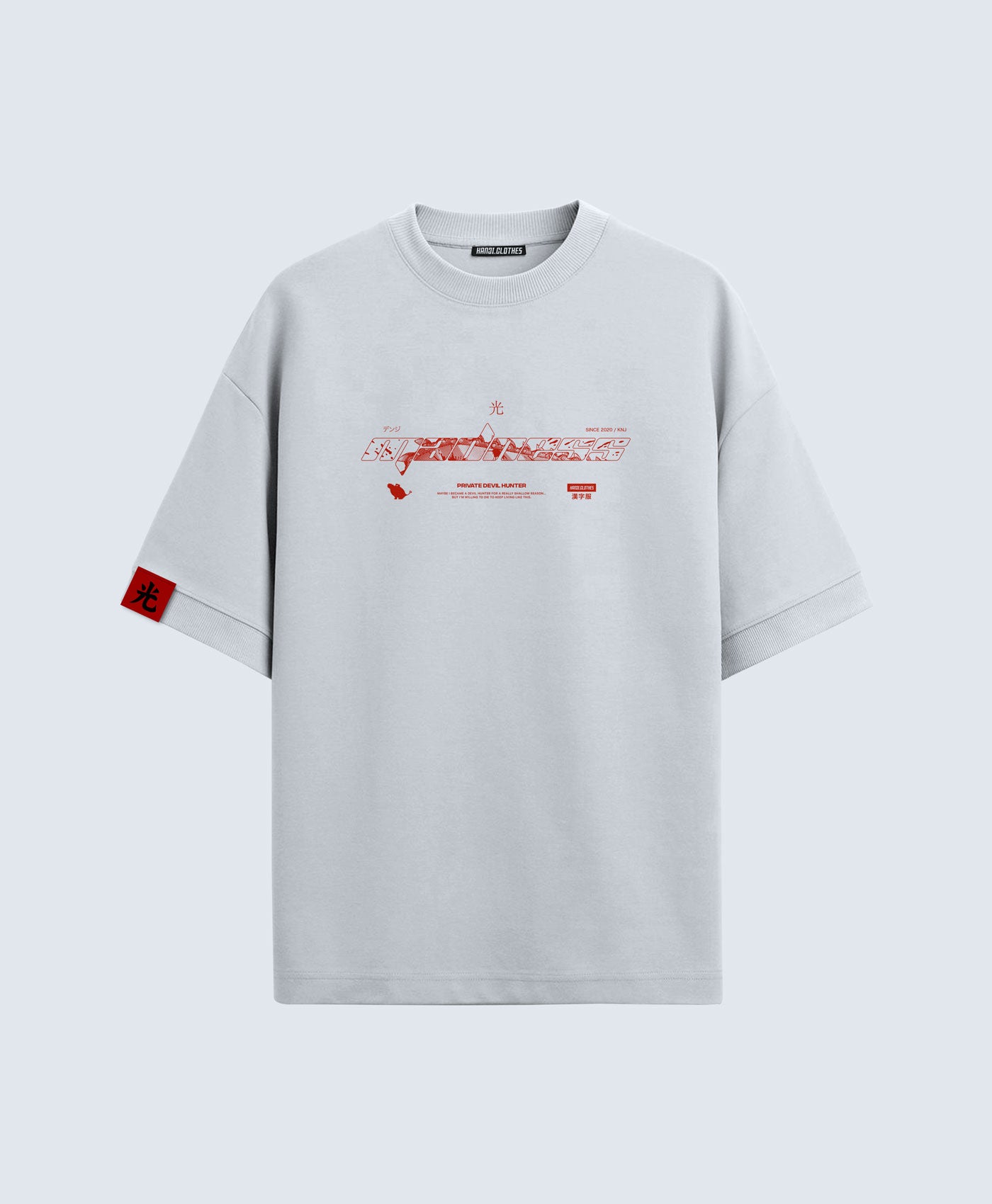 Polera Oversize Anime Chainsaw Man Denji #color_blanco