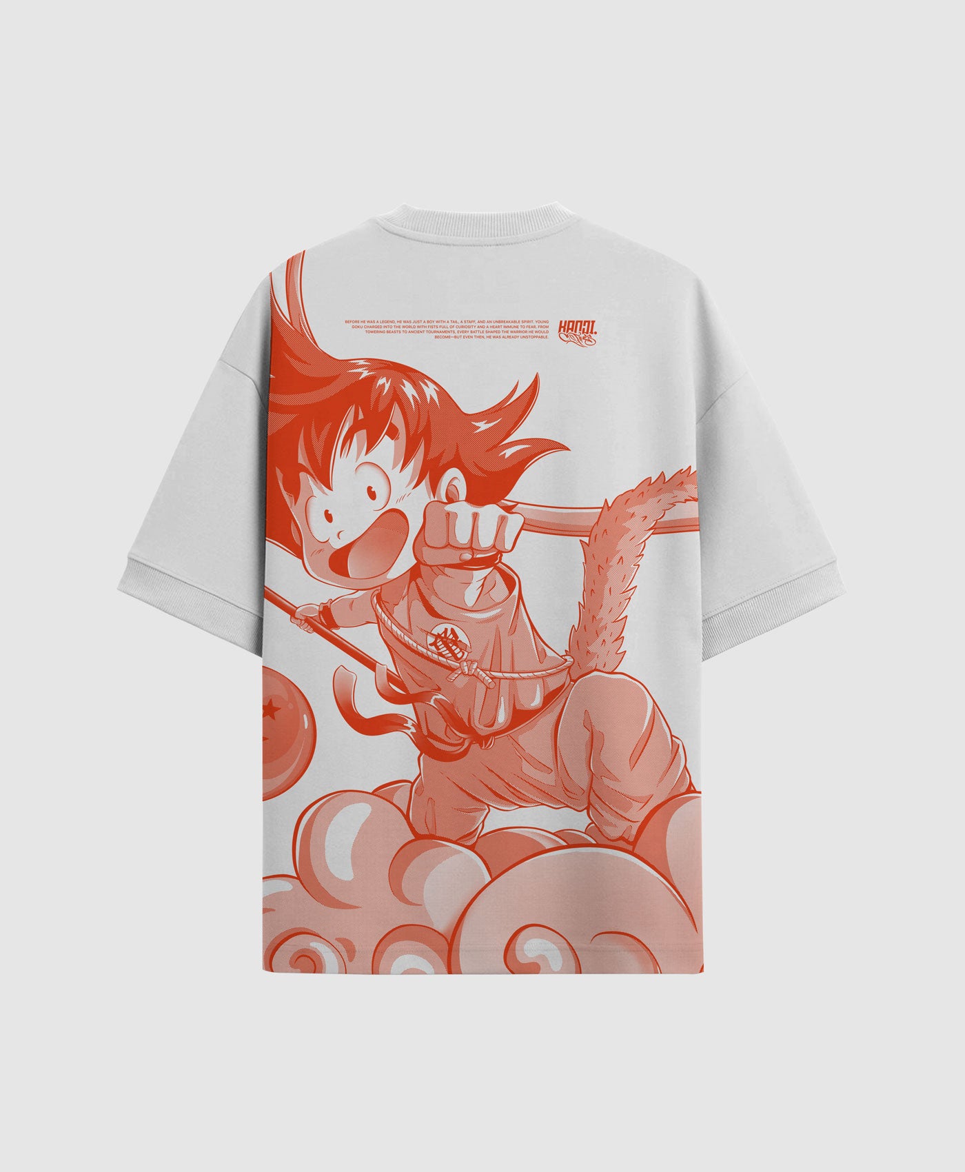 Polera Oversize Anime Dragon Ball Son Goku #color_blanco