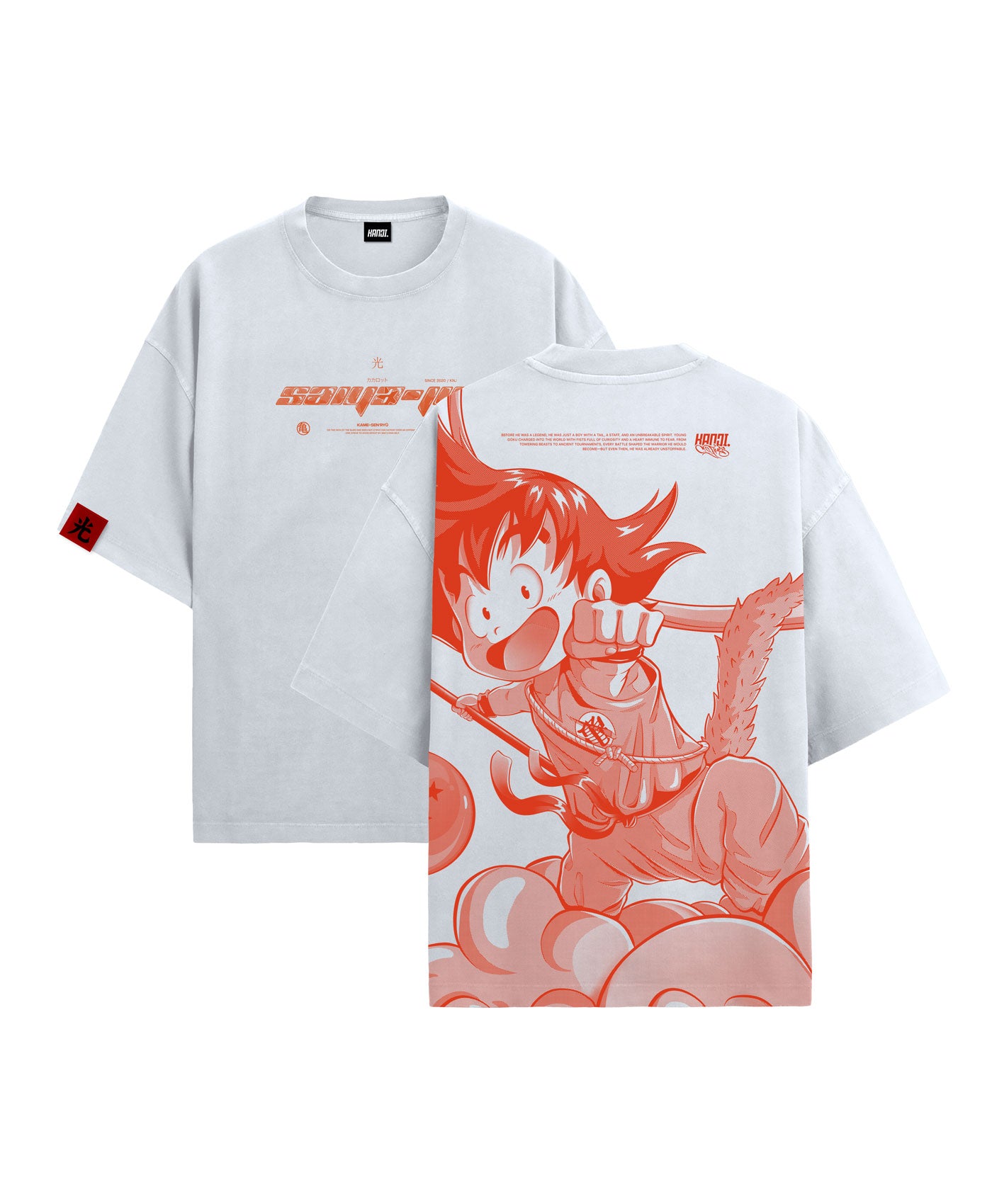 Polera Oversize Anime Dragon Ball Son Goku #color_blanco