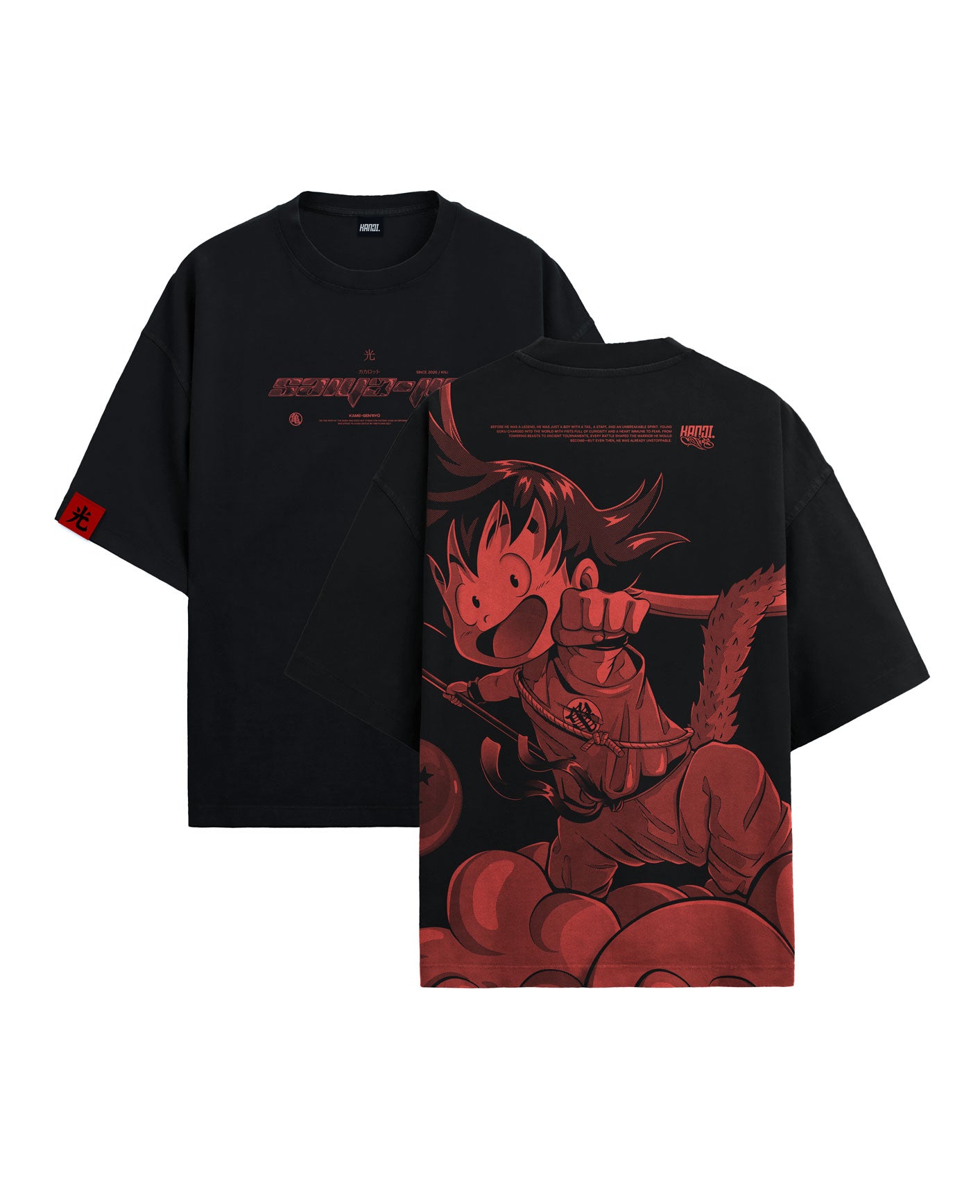 Polera Oversize Anime Dragon Ball Son Goku #color_negro