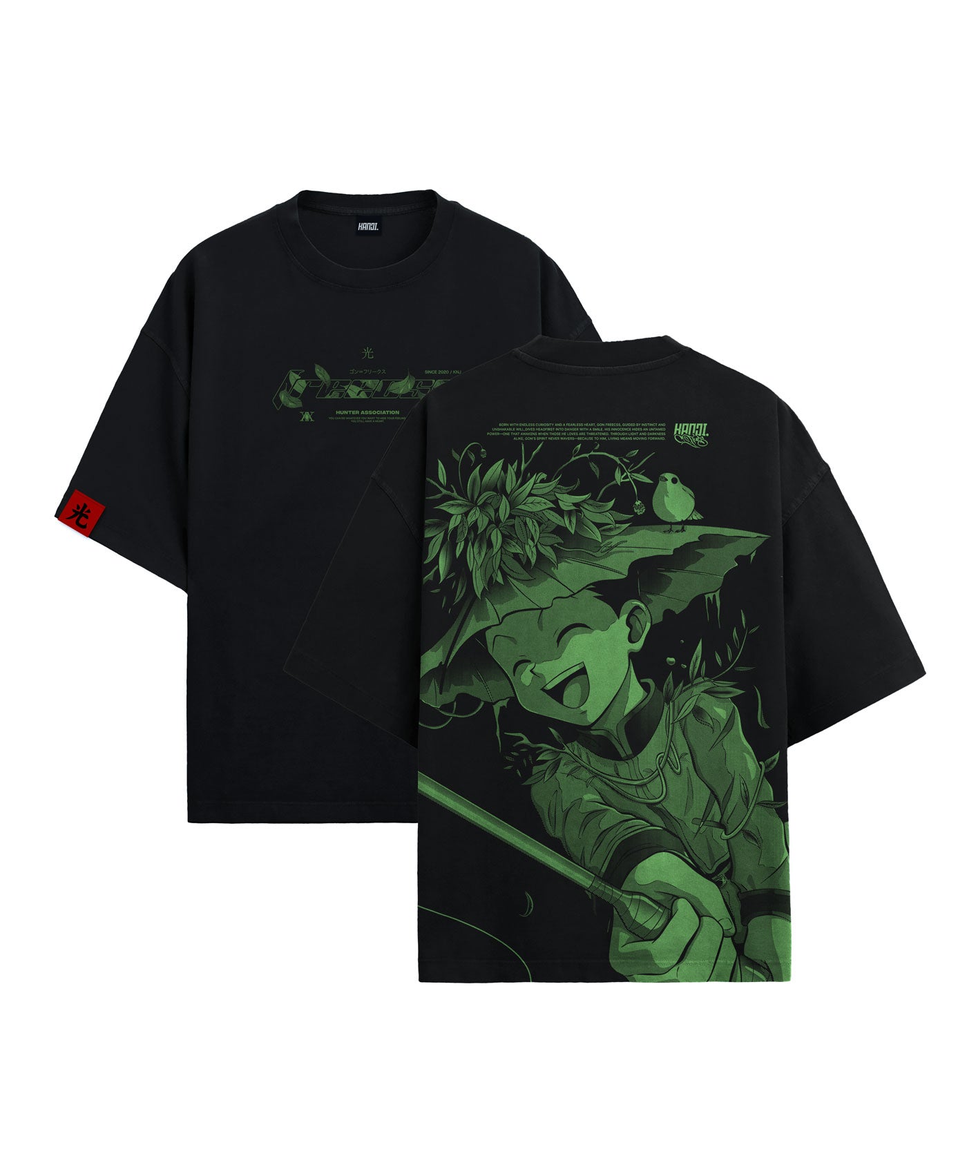 Polera Oversize Anime Hunter x Hunter Gon #color_negro