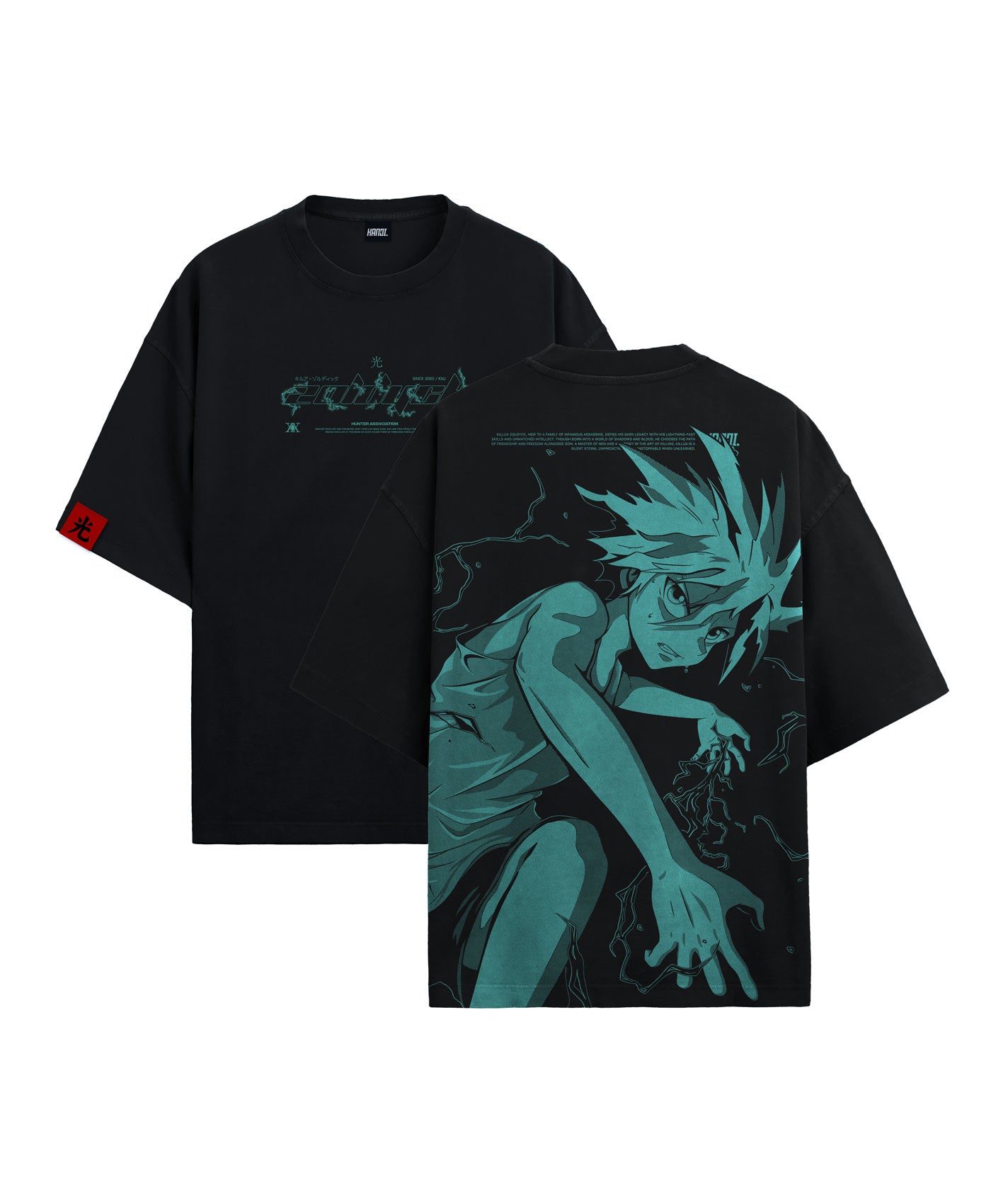 Polera Oversize Anime Hunter x Hunter Killua #color_negro