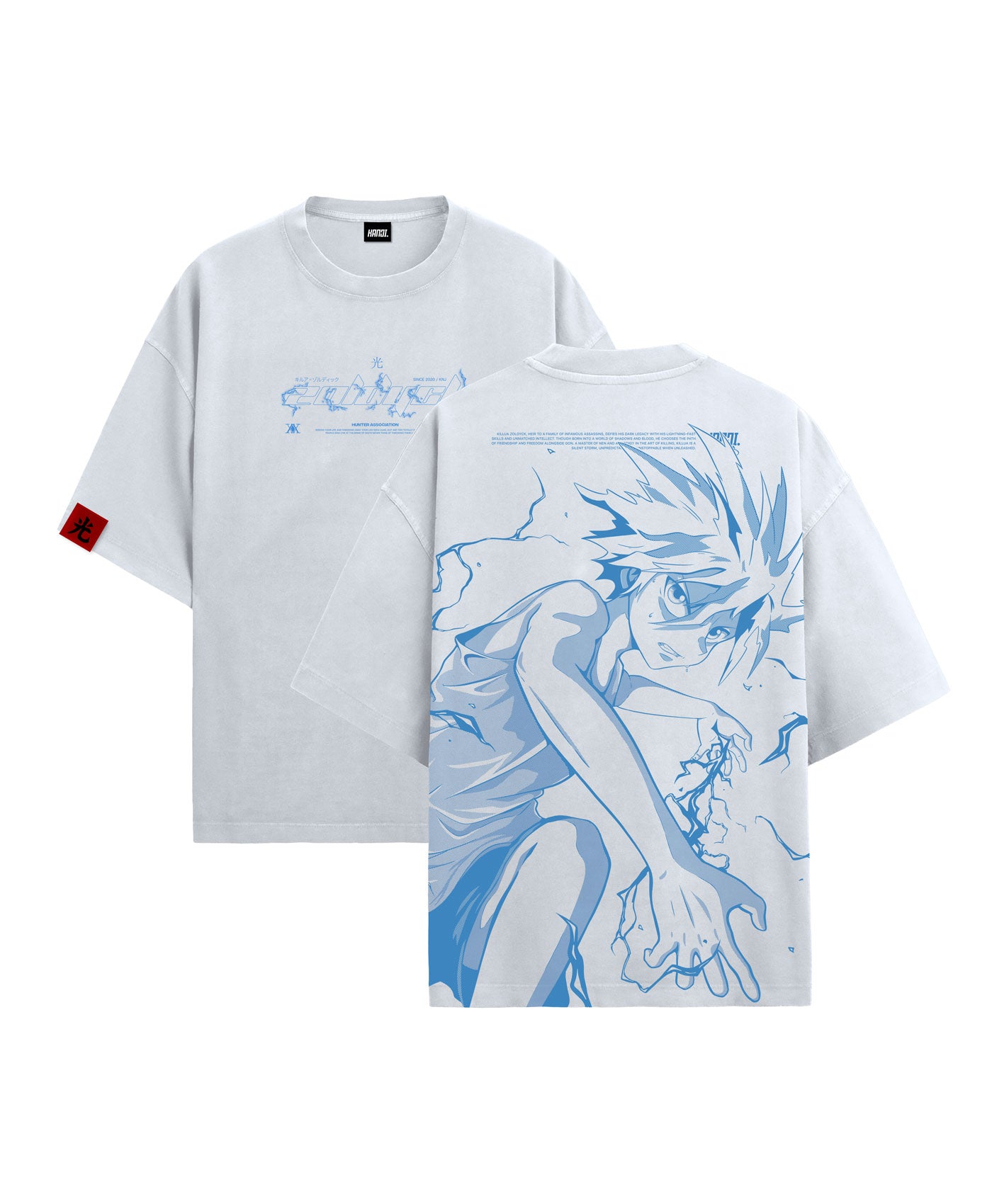 Polera Oversize Anime Hunter x Hunter Killua #color_blanco