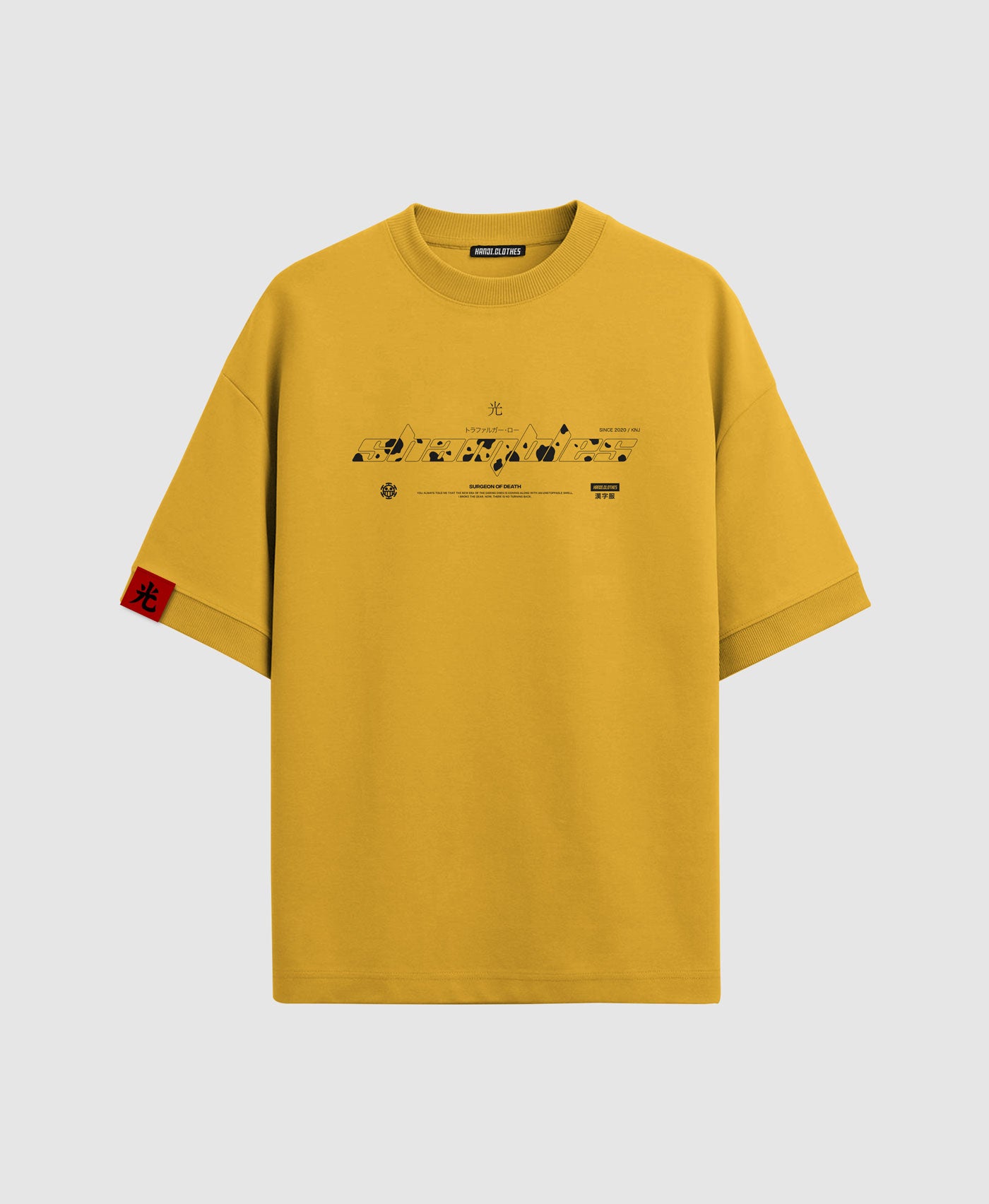 Polera Oversize Anime One Piece Trafalgar Law #color_yellow-heart