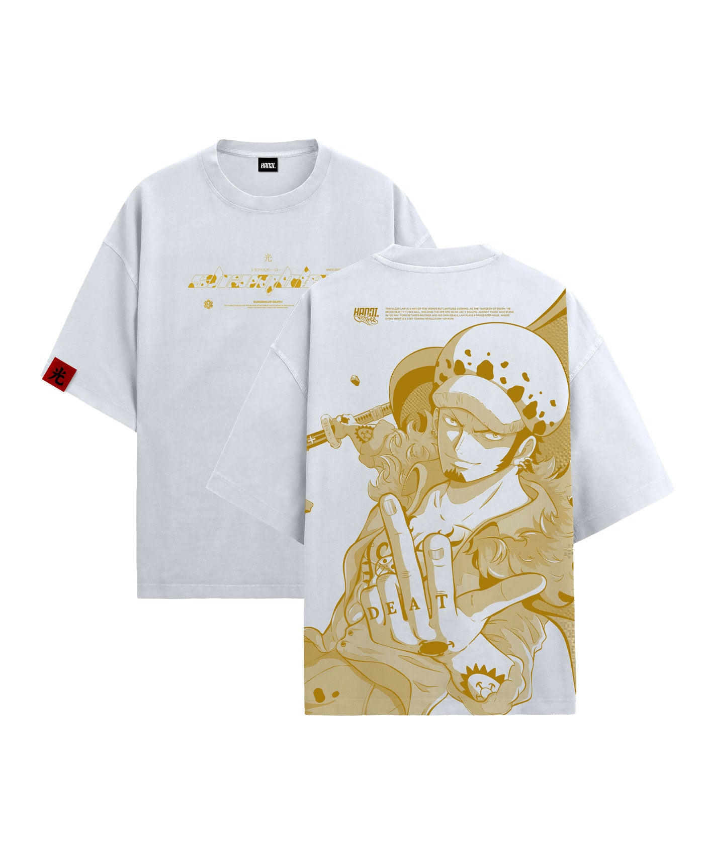 Polera Oversize Anime One Piece Trafalgar Law #color_blanco
