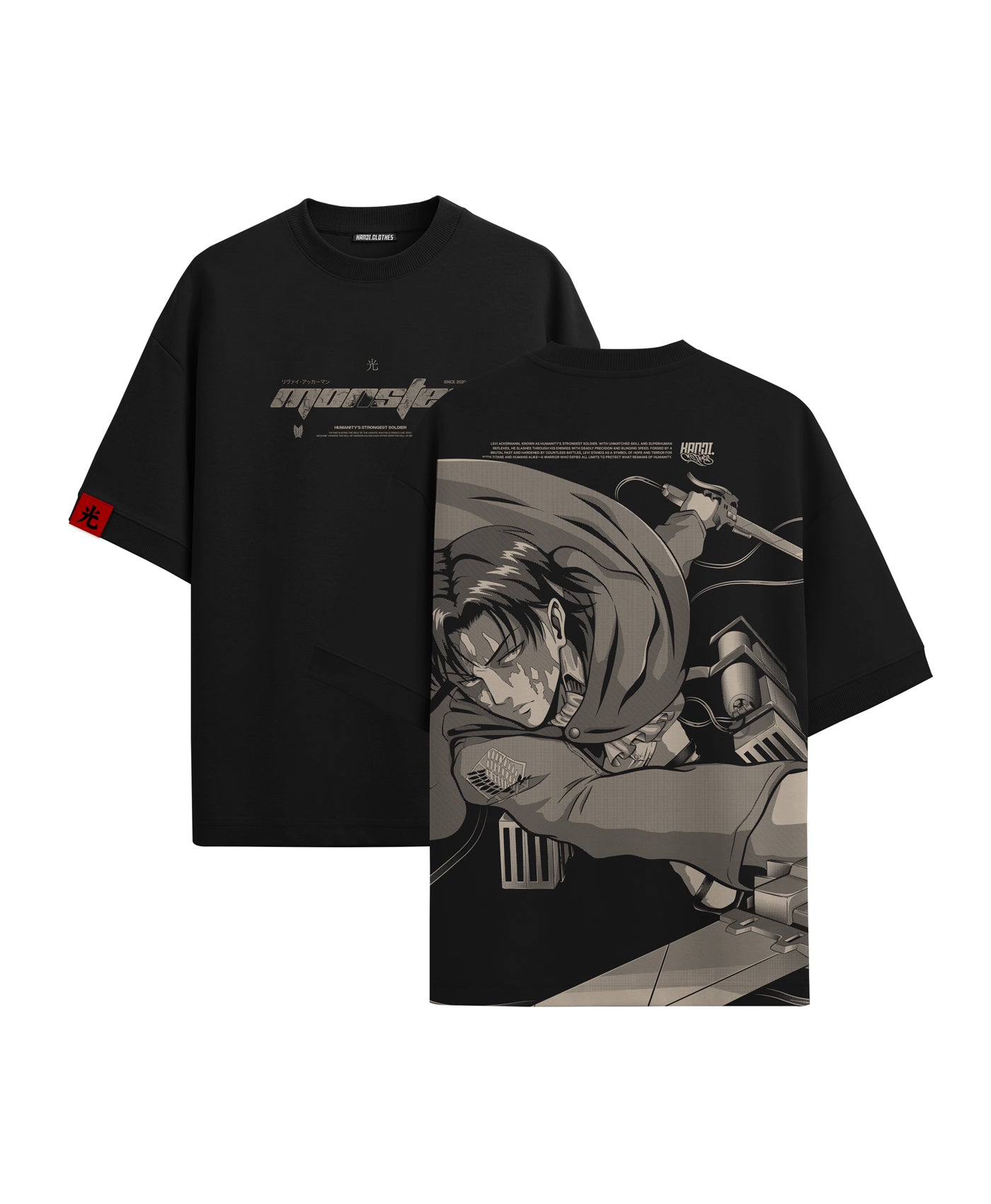Polera Oversize Anime Shingeki no Kyojin Levi