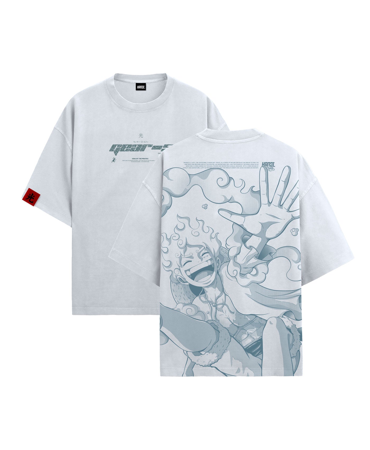 Polera Oversize Anime One Piece Luffy #color_blanco