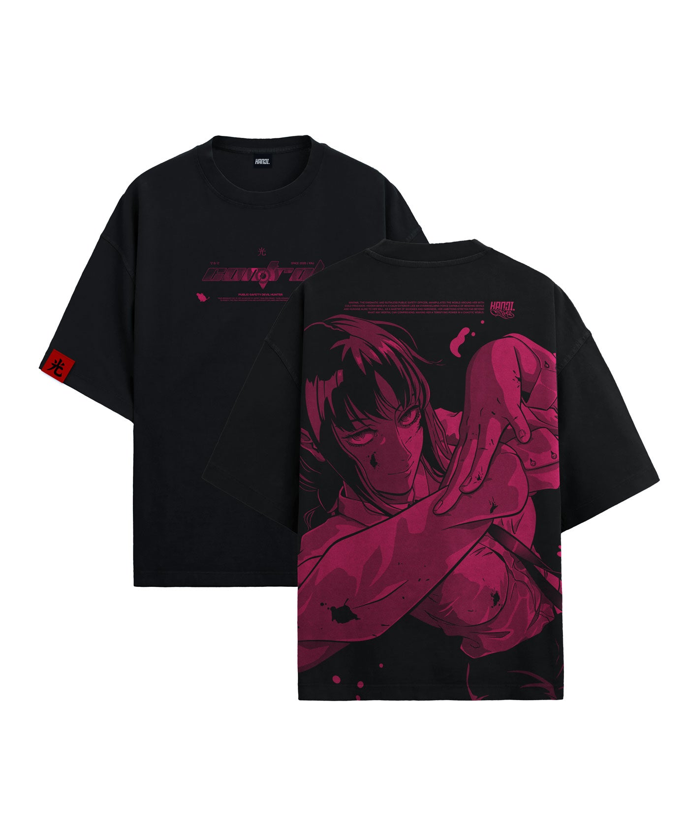 Polera Oversize Anime Chainsaw Man Makima #color_negro