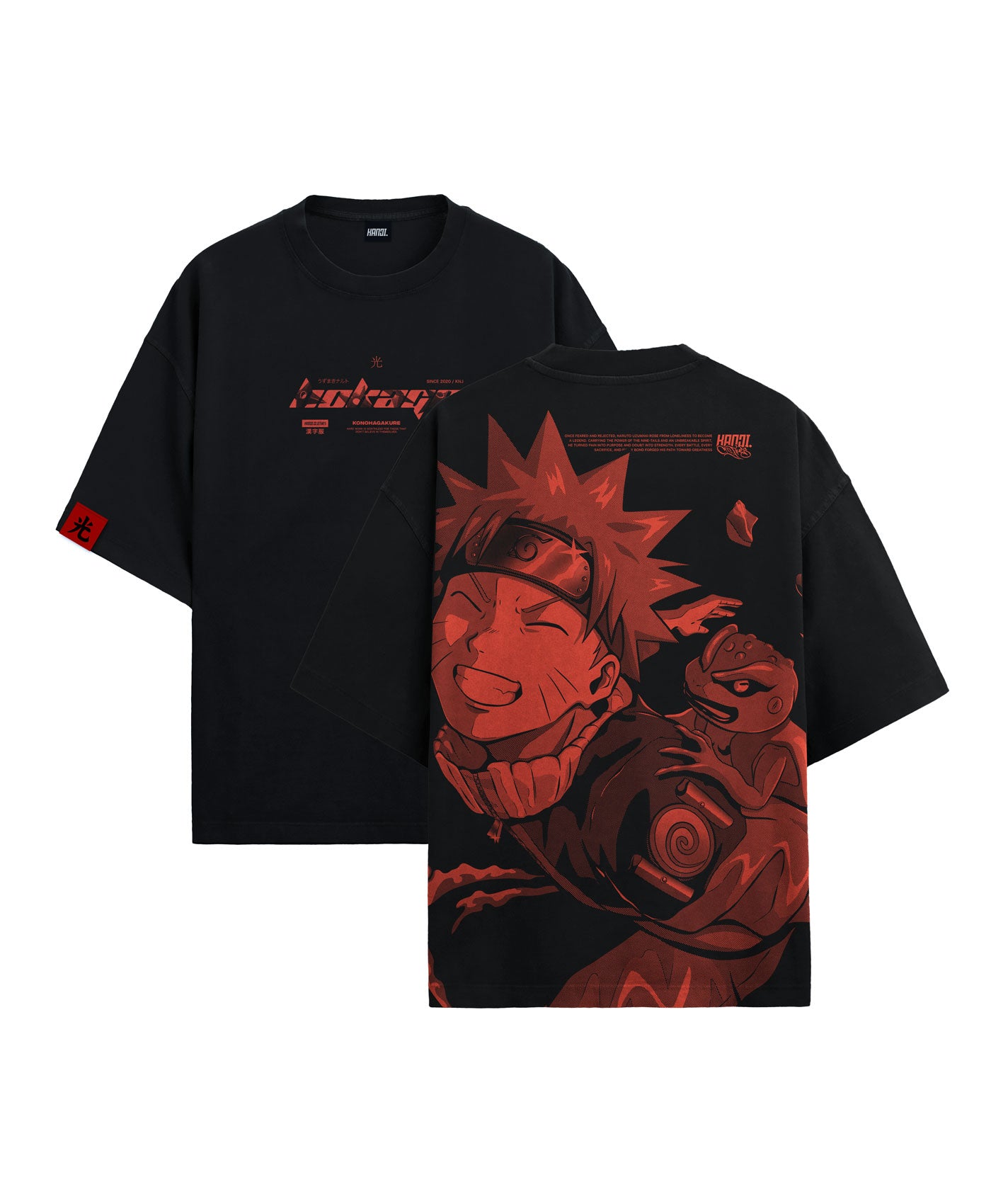 Polera Oversize Anime Naruto Shippuden Naruto Uzumaki #color_negro