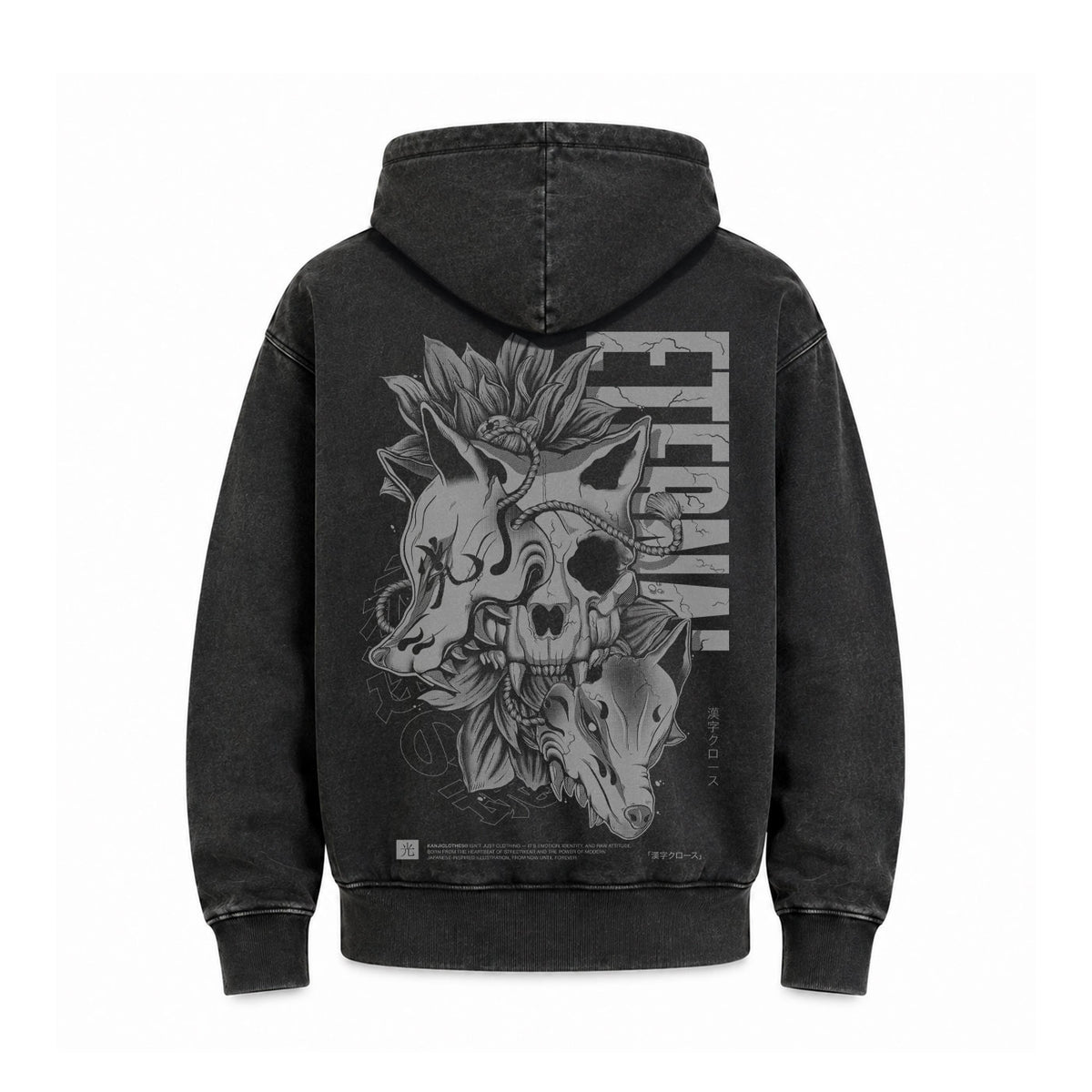 Hoodie Poleron Anime Japones #color_negro-acid-wash #fit-hoodie_regular