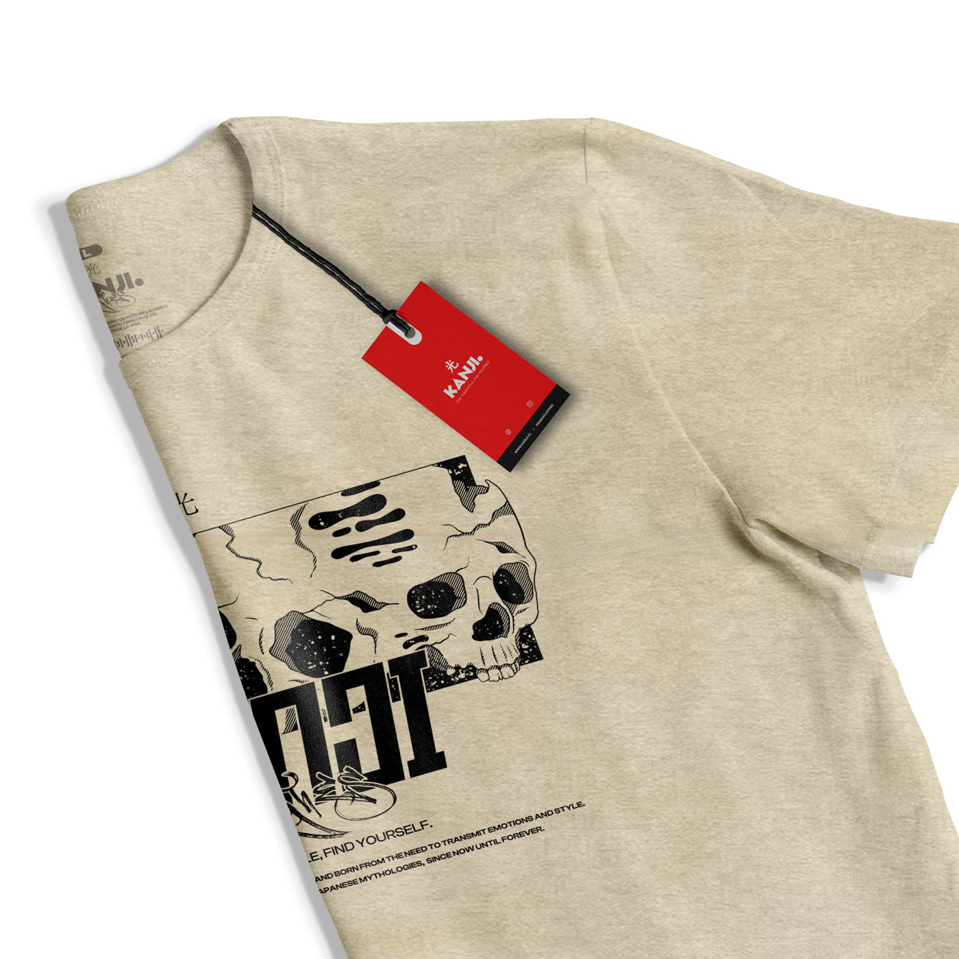 Polera mitología japonesa con diseño Shikaeshi Komori