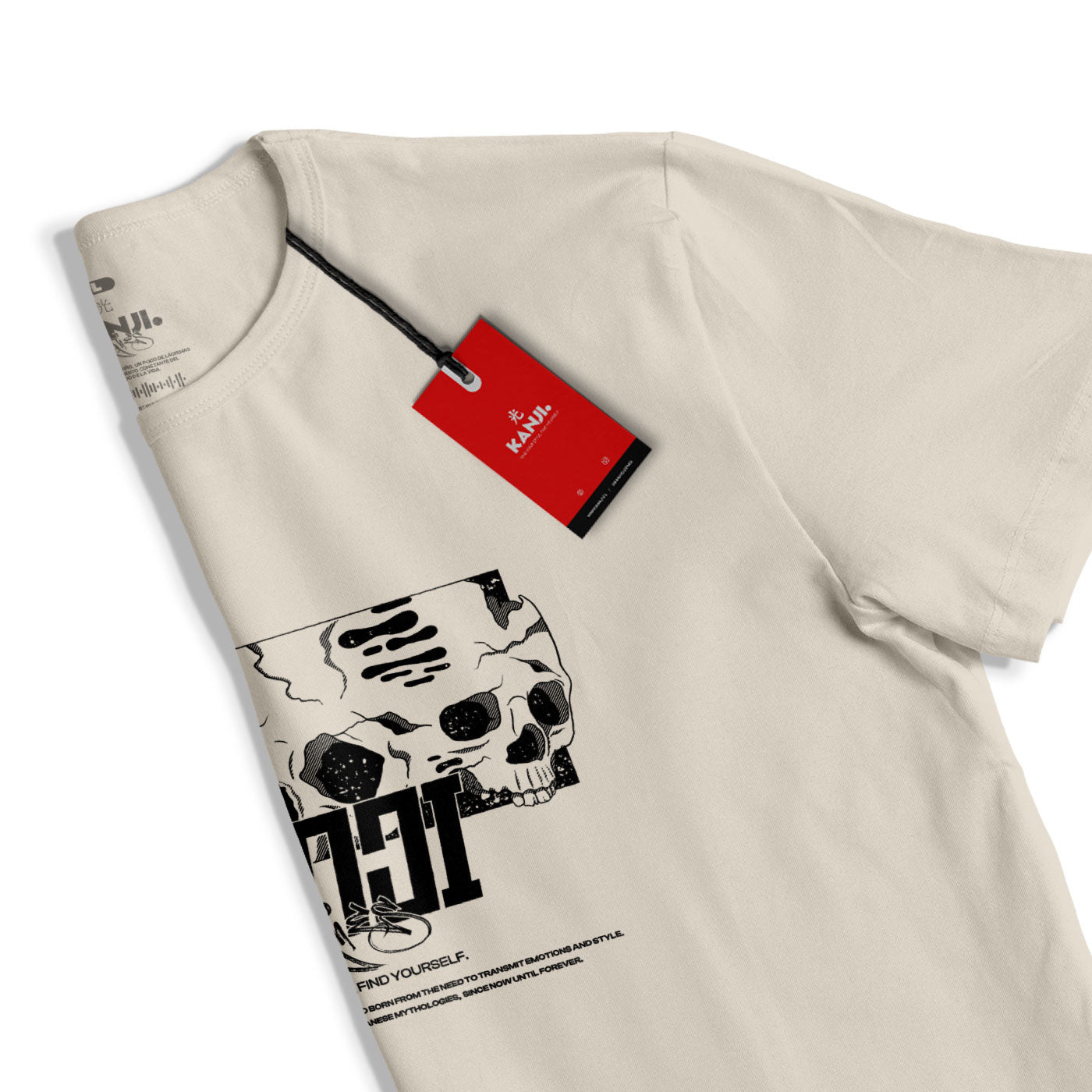 Polera mitología japonesa con diseño Shikaeshi Komori