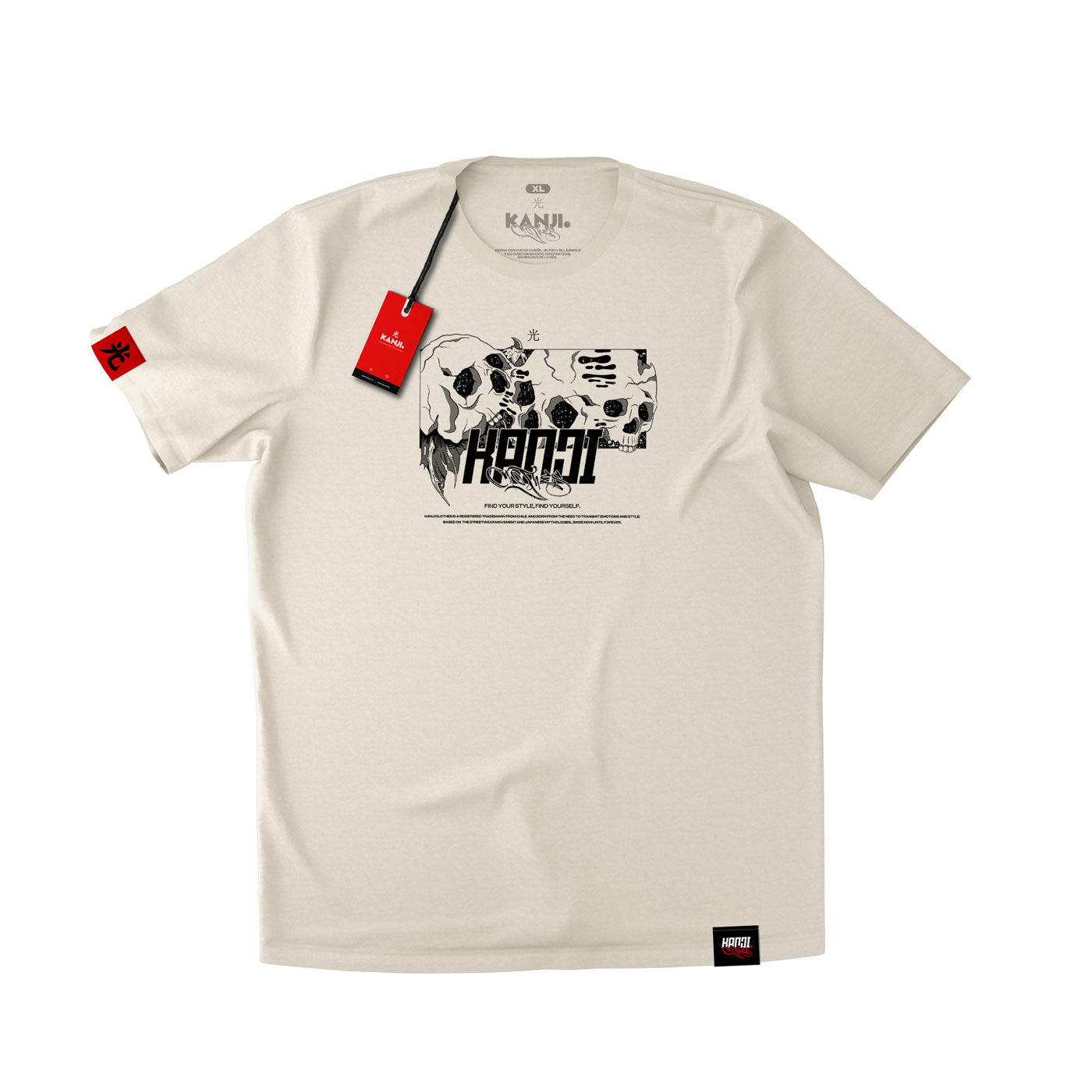 Polera mitología japonesa con diseño Shikaeshi Komori