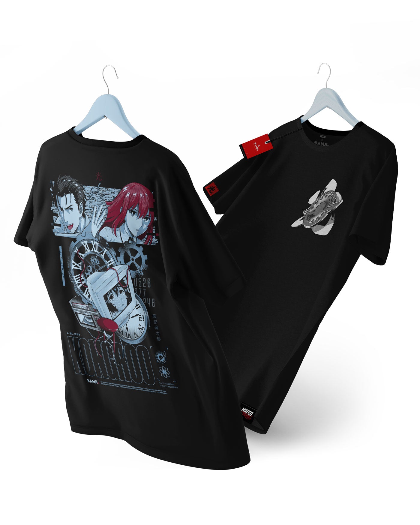 Polera Anime Steins Gate #color_negro