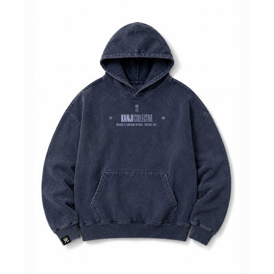Poleron Hoodie Acid Wash Kanji Basic