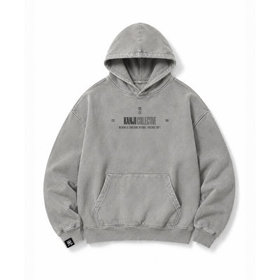 Poleron Hoodie Acid Wash Kanji Basic
