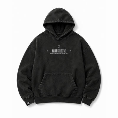 Poleron Hoodie Acid Wash Kanji Basic