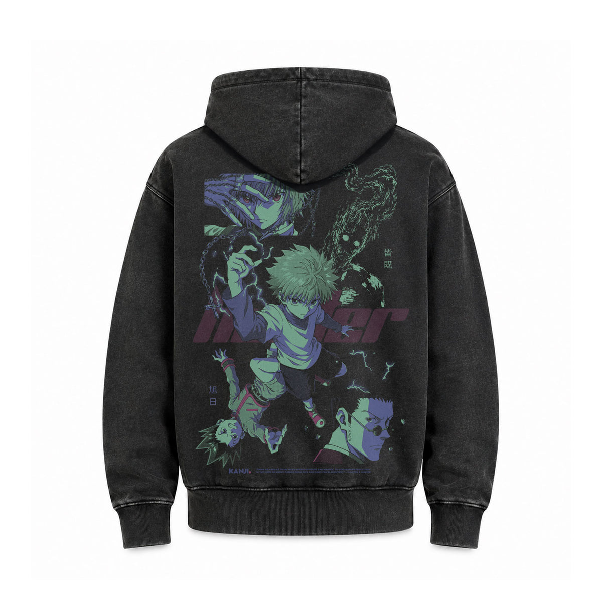 Hoodie Poleron Anime Hunter x Hunter #color_negro-acid-wash #fit-hoodie_regular