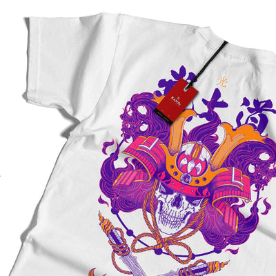 Polera mitología japonesa con diseño Bushi Aeterno