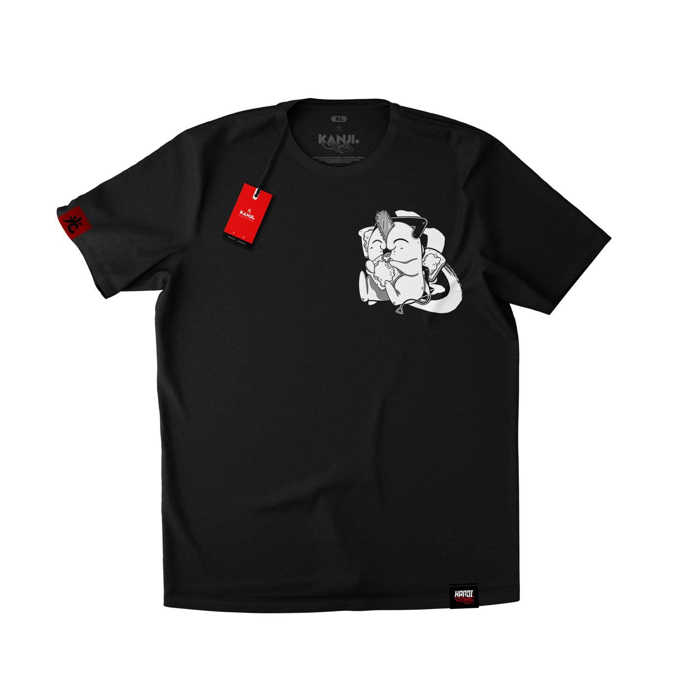 Polera anime con diseño Chainsaw Man 2 #color_negro