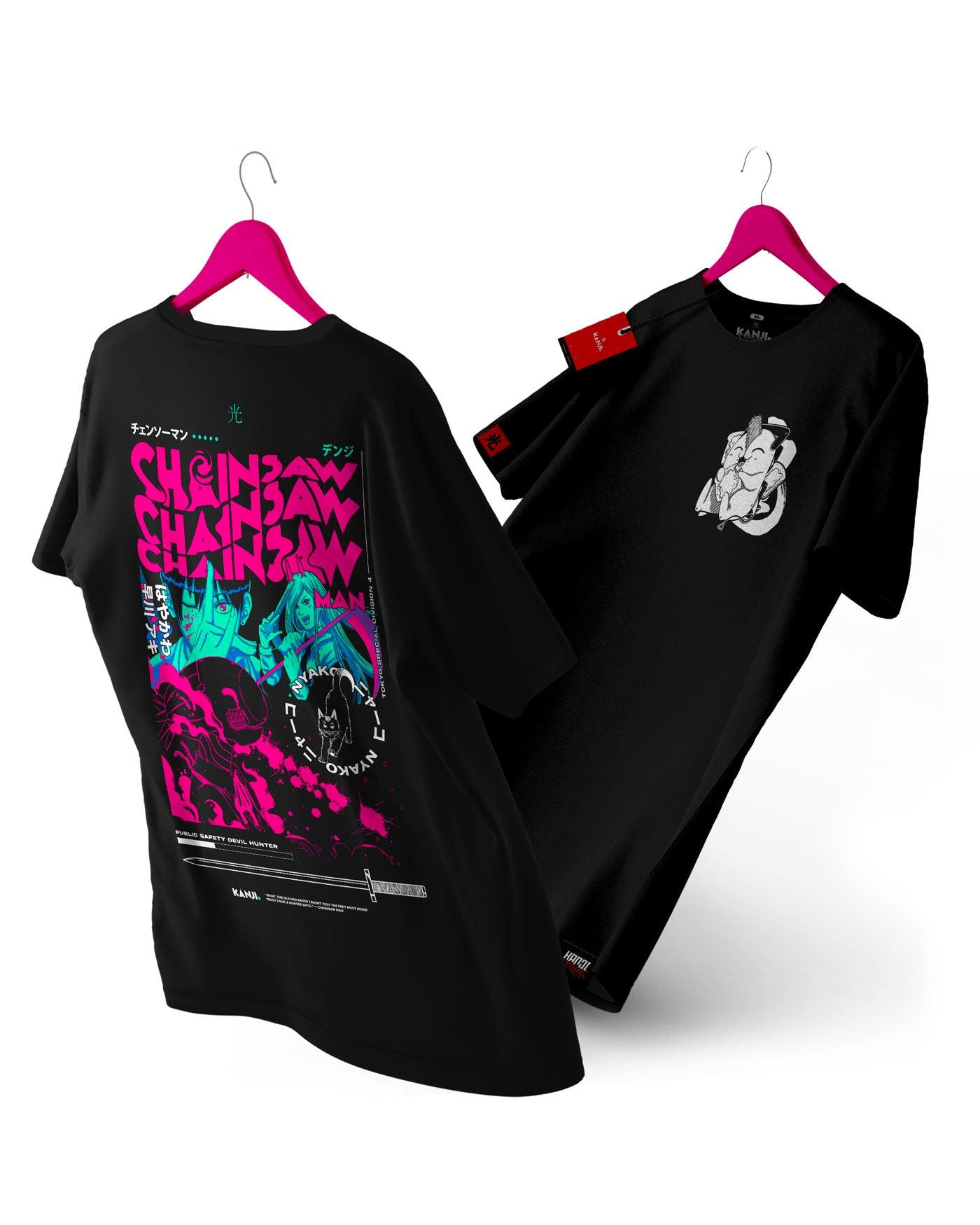 Polera anime con diseño Chainsaw Man 2 #color_negro
