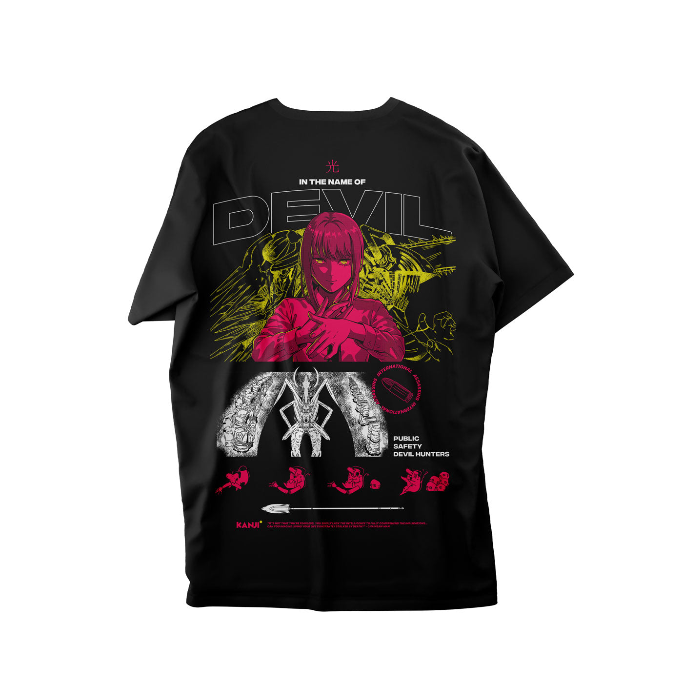 Polera Anime Chainsaw Man #color_negro