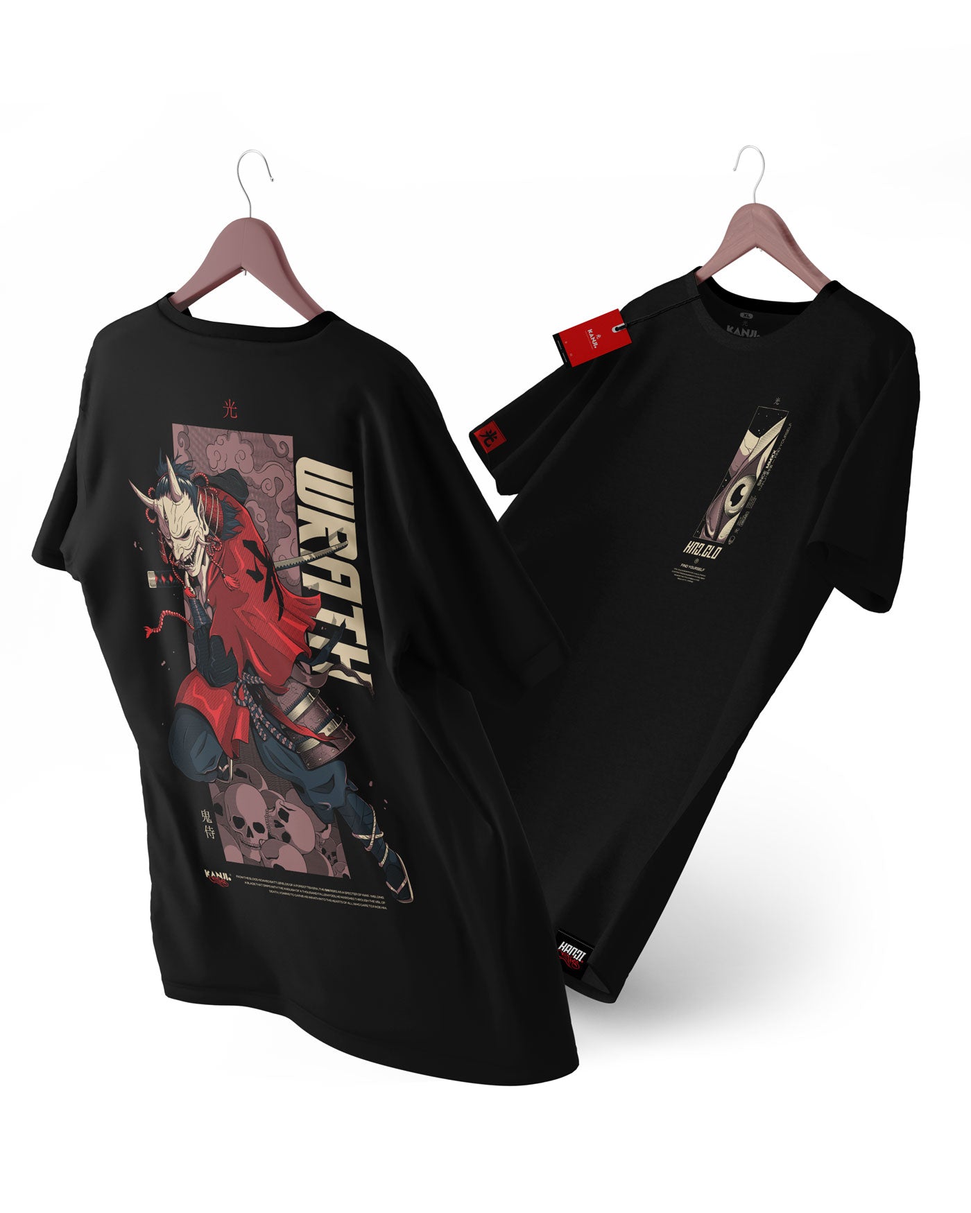 Polera yokais japoneses con diseño Oni