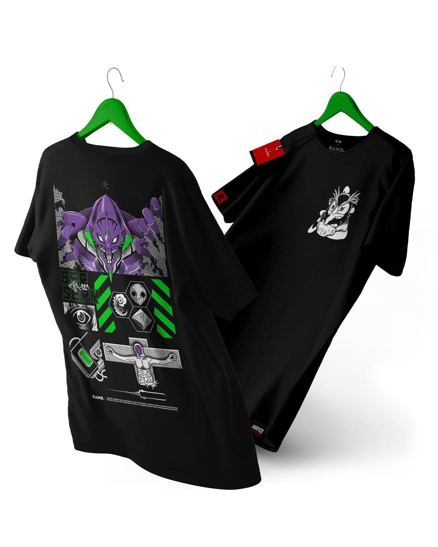 Polera anime con diseño Evangelion 1 #color_negra